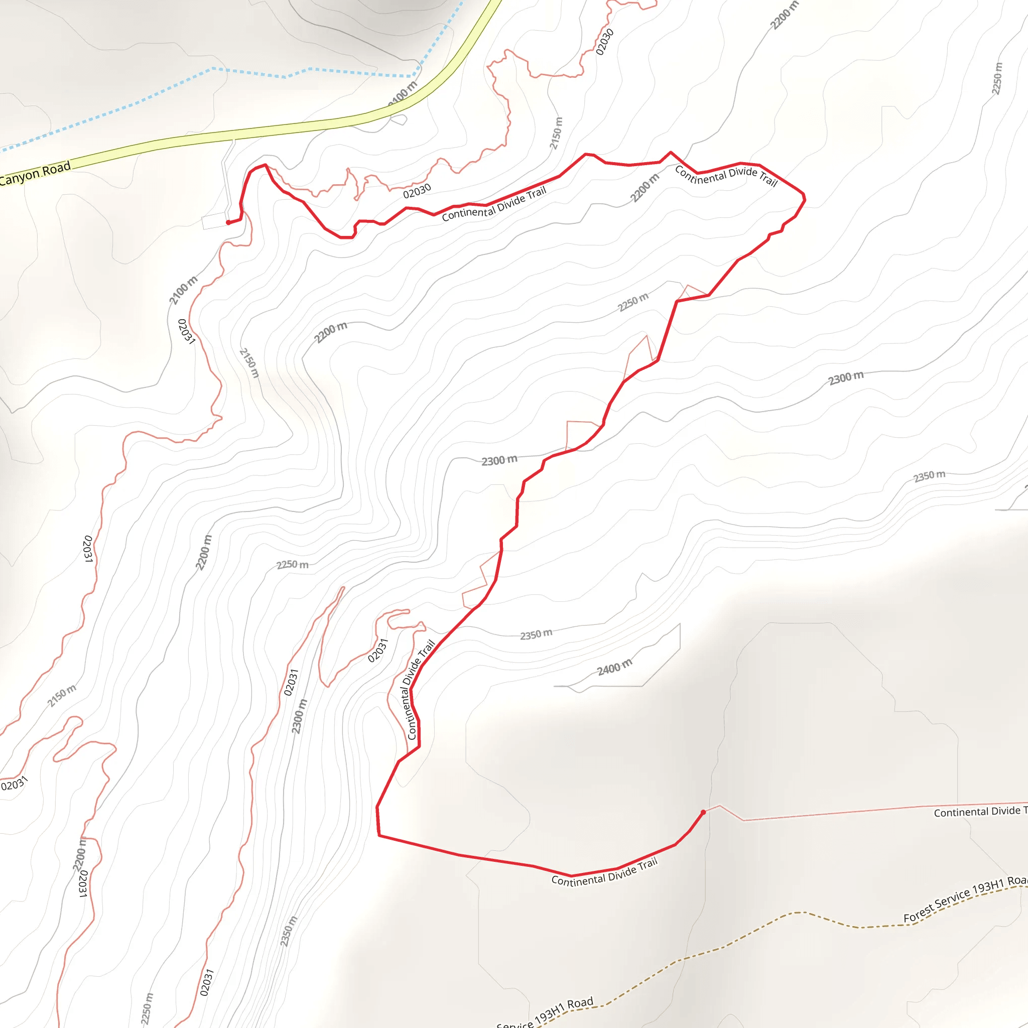 Continental Divide Trail - Jho mobile static map