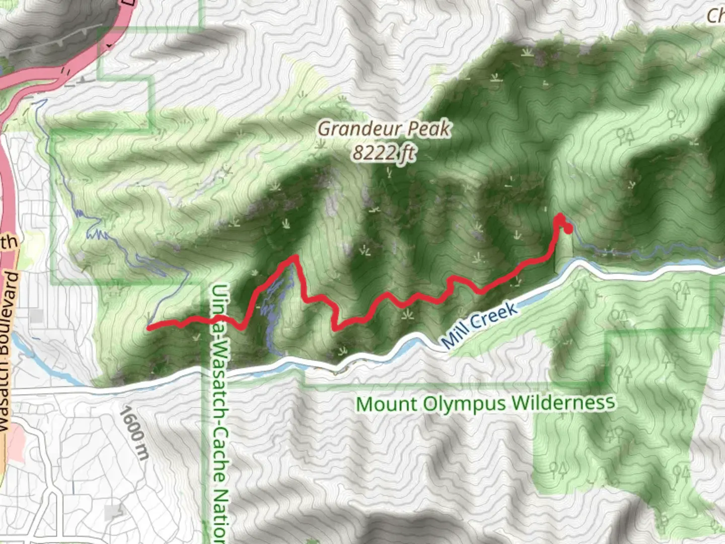 An image depicting the trail Pipeline Short Trail and its surrounding area.