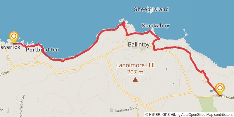 Slí Cholmcille stage 18 Map