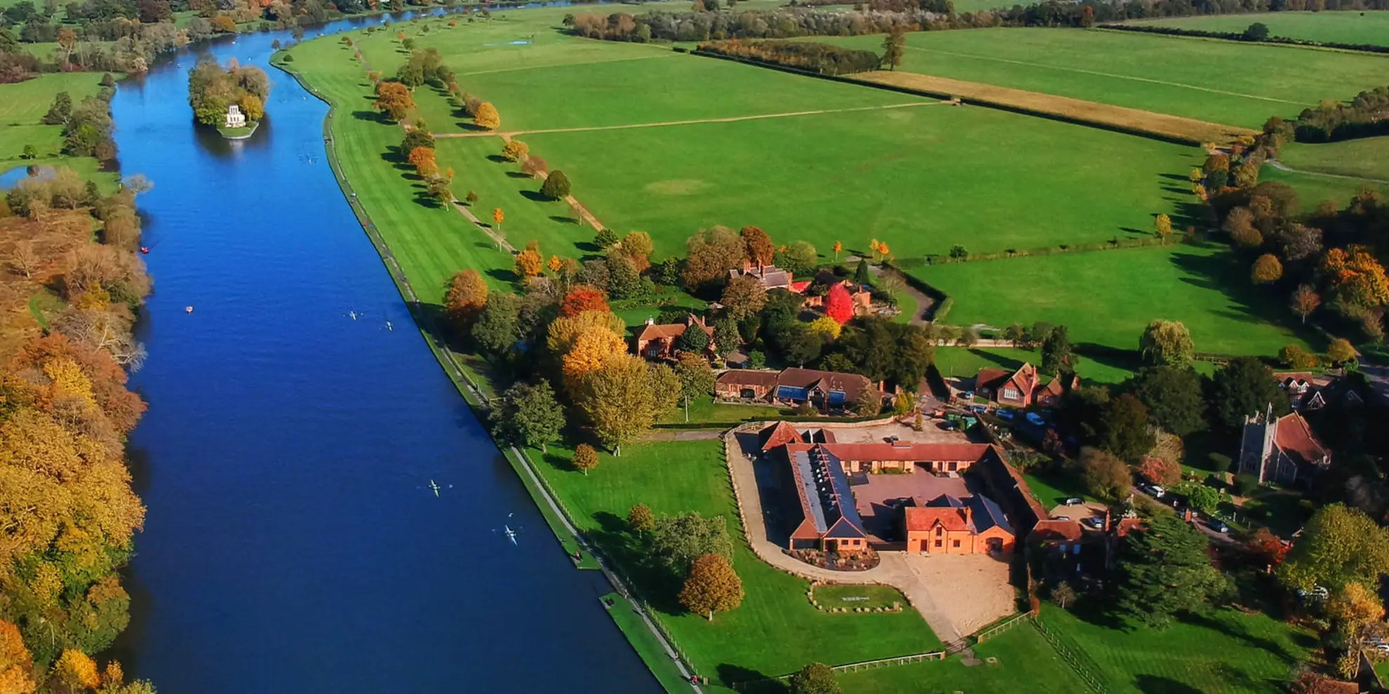 An image depicting the trail River Thames and Hambleden from Henley-on-Thames and its surrounding area.