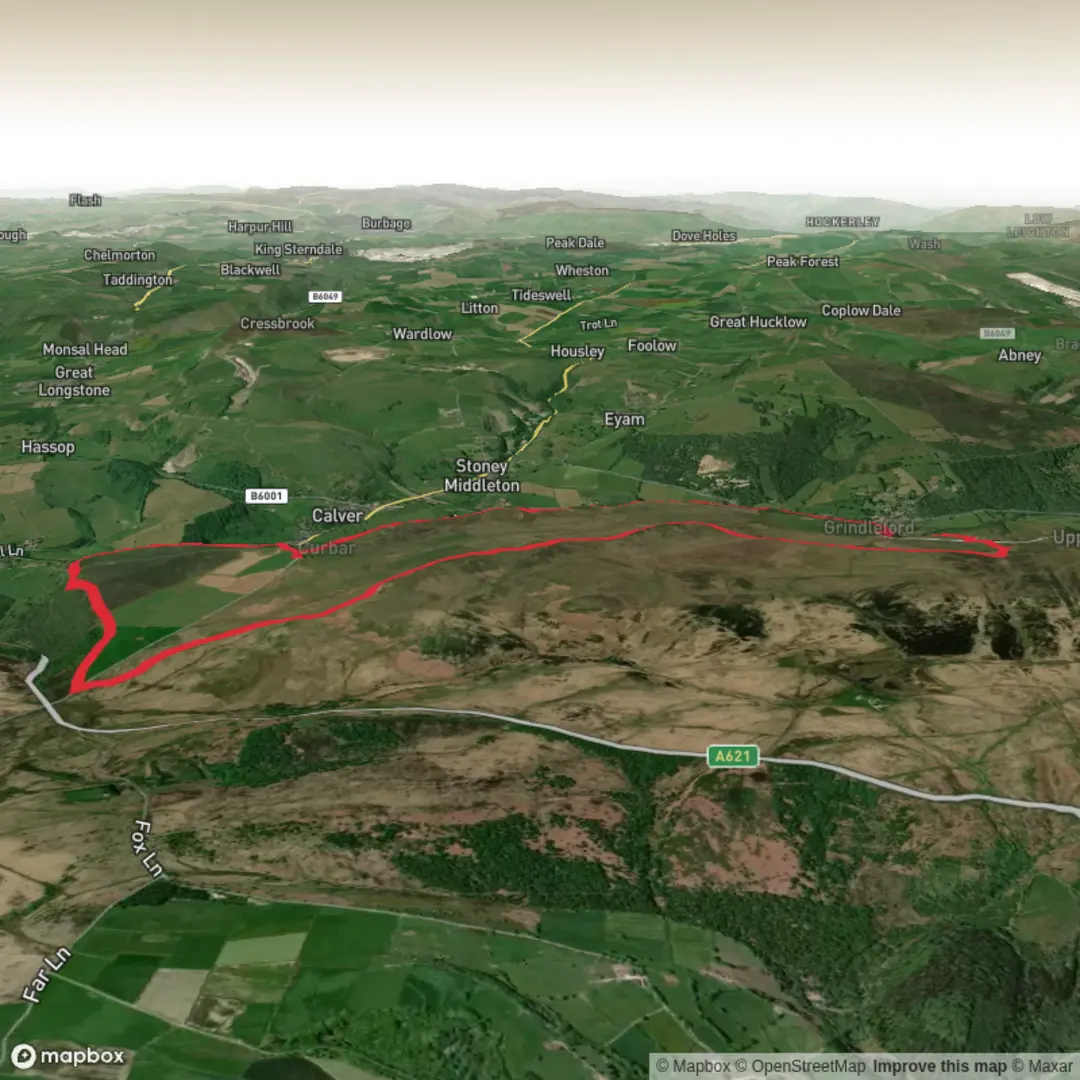 An image depicting the trail Baslow edge white edge and its surrounding area.