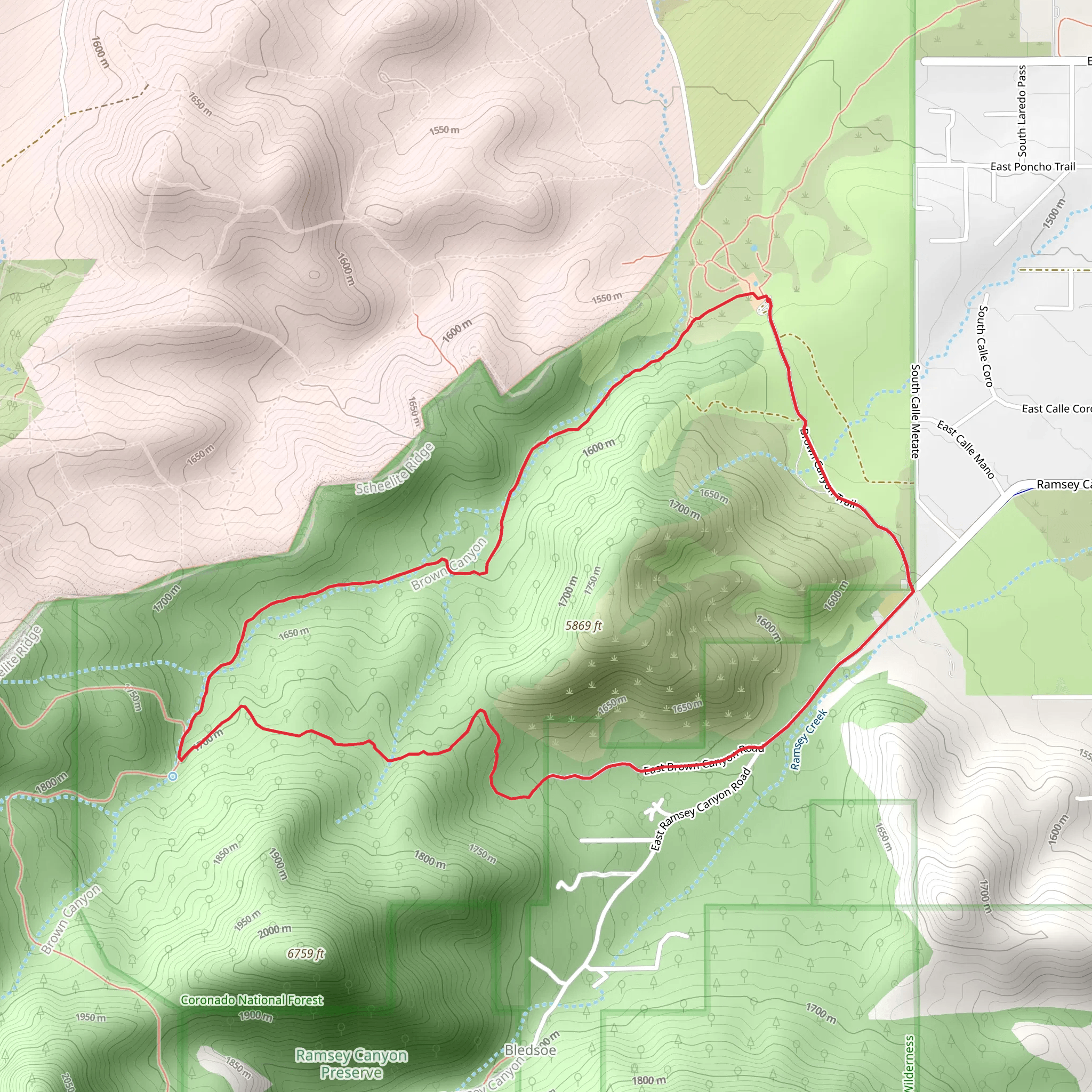 East Brown Canyon Road Loop mobile static map
