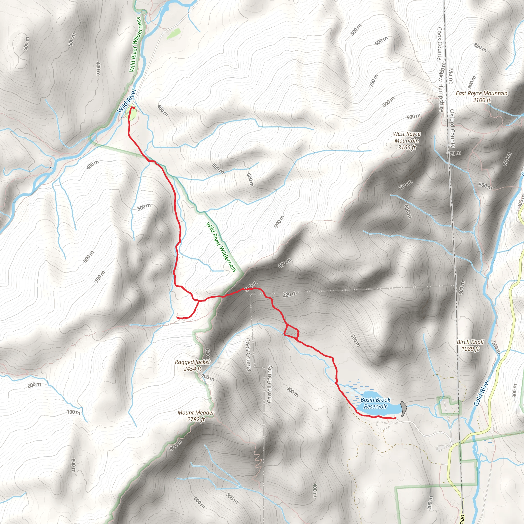 Basin Trail mobile static map