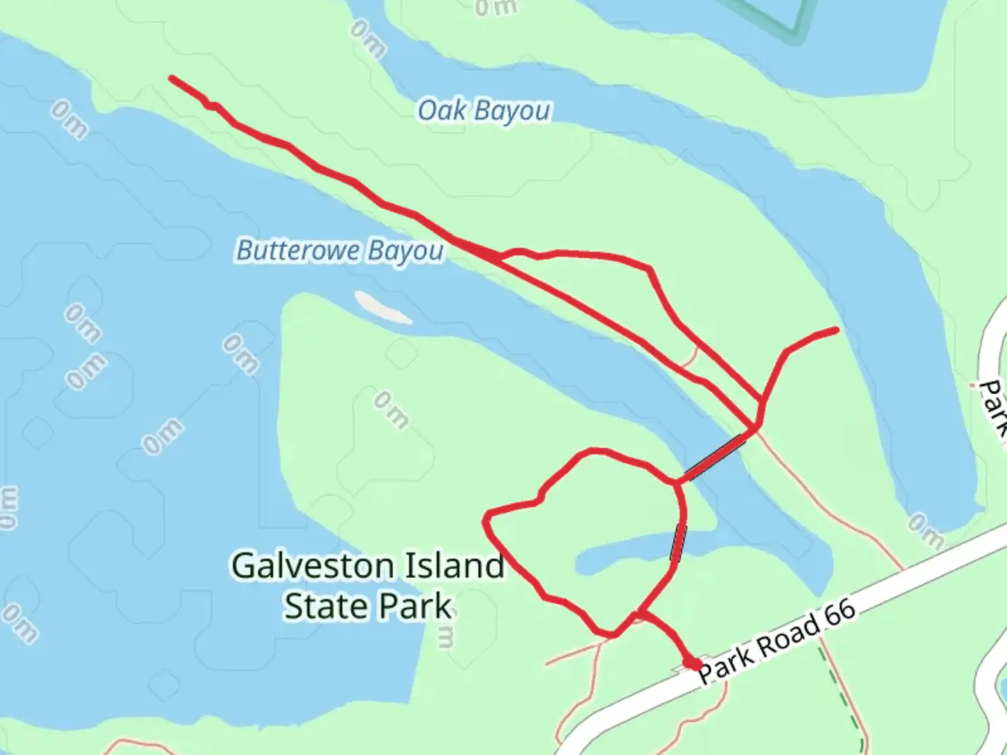 An image depicting the trail Clapper Rail Trail, Heron's Walk and Egret Loop and its surrounding area.