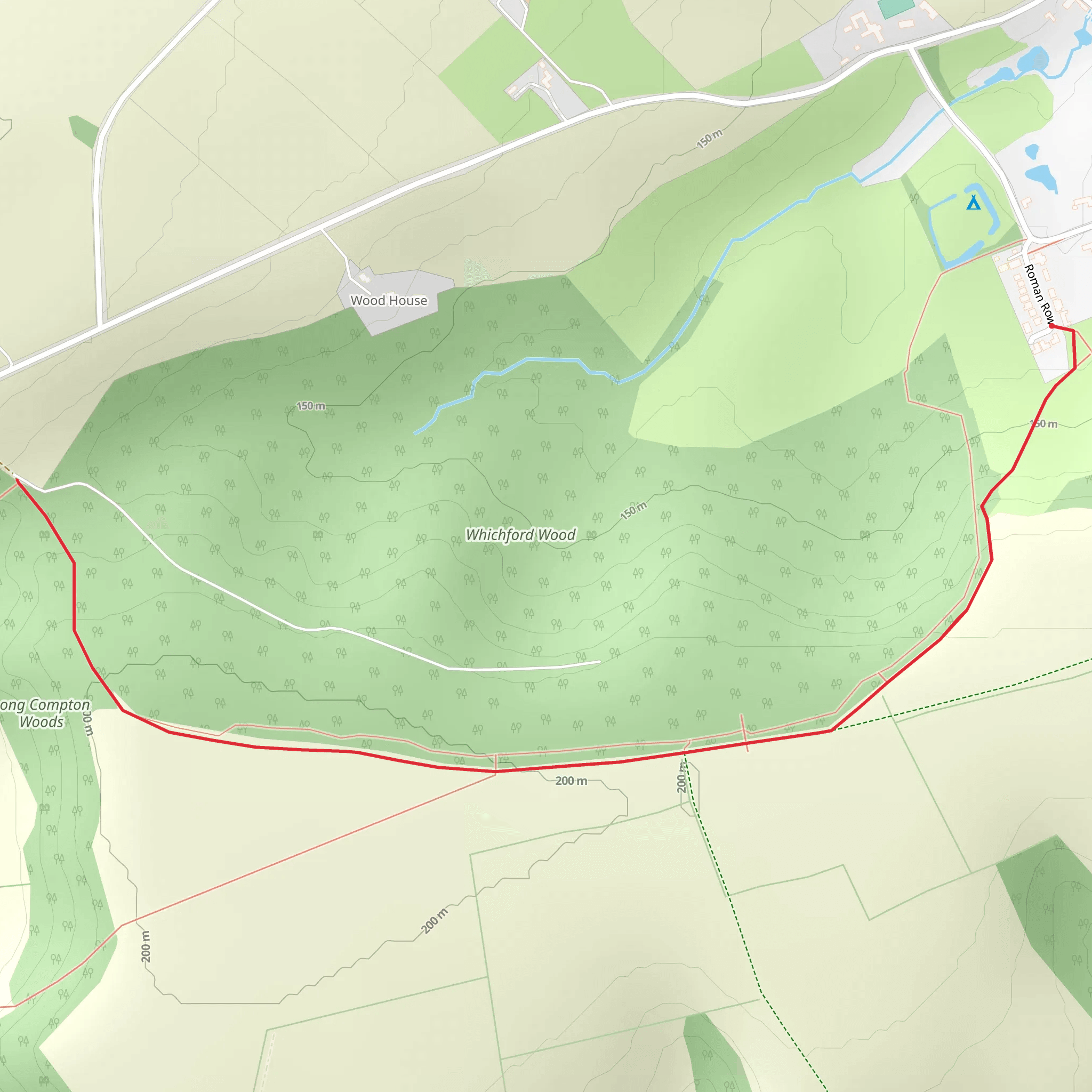 Whichford Wood Walk mobile static map