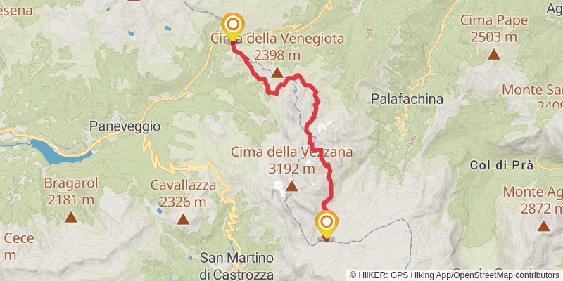 Alta Via 2 stage 8 Map