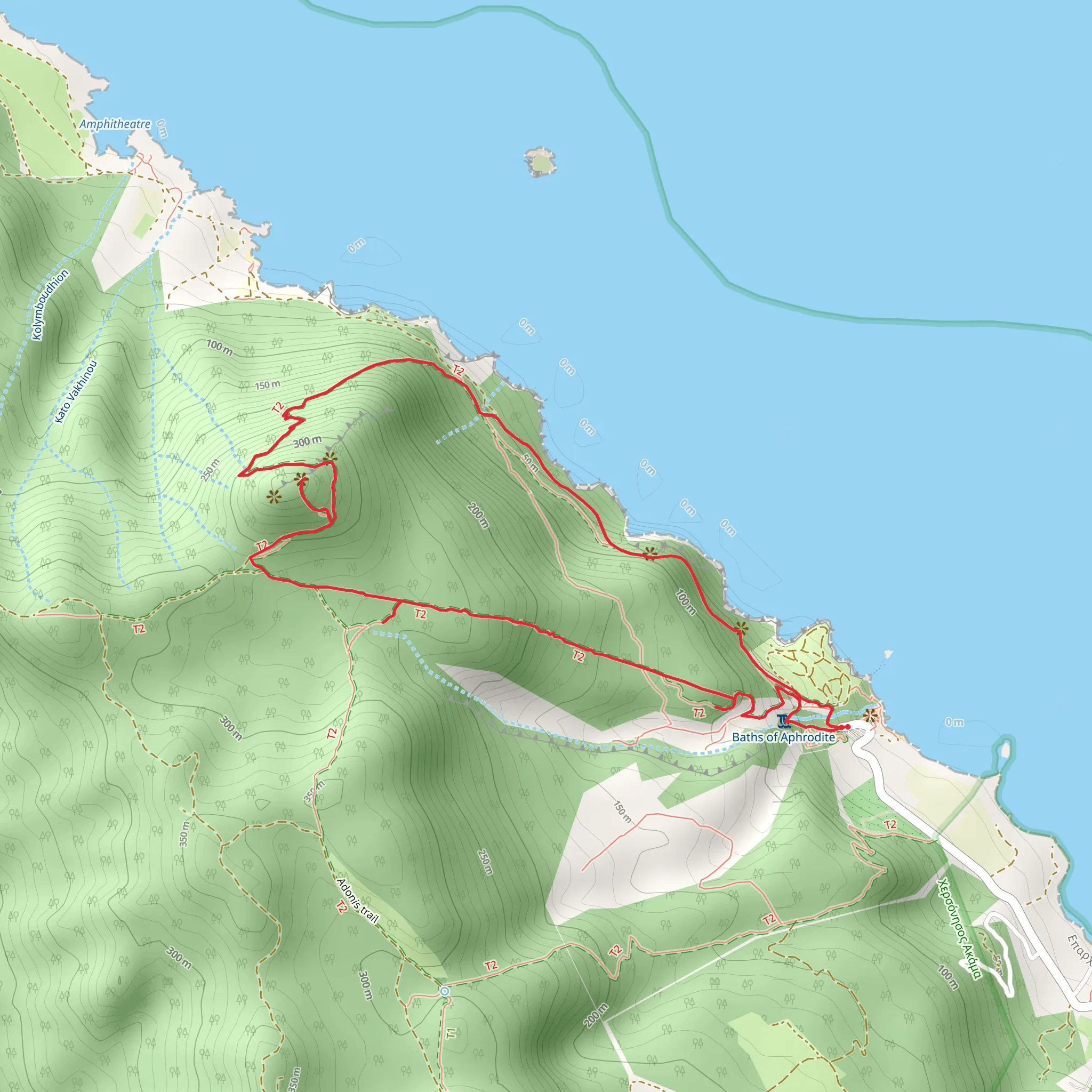 Aphrodite Loop Trail mobile static map