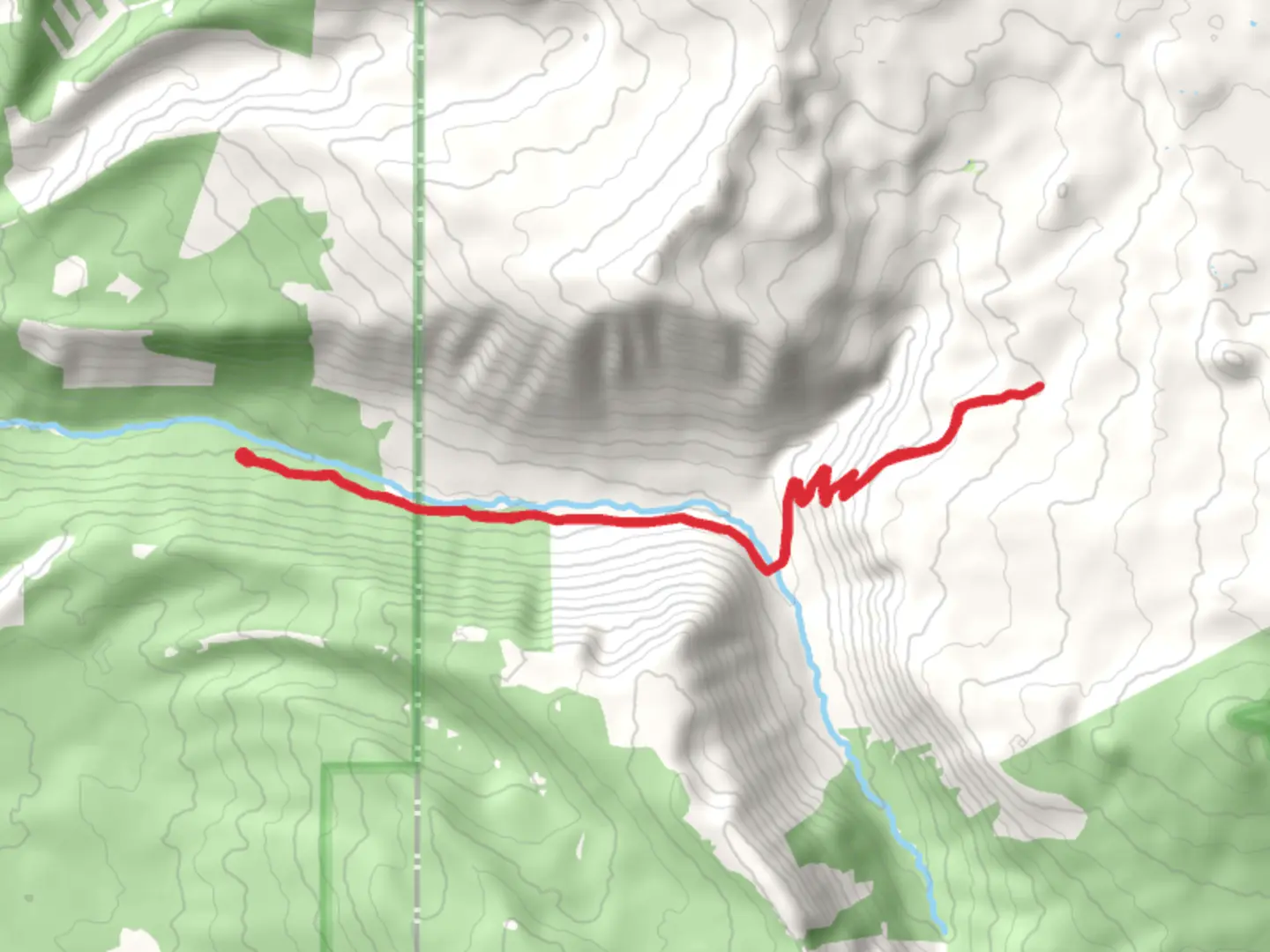 An image depicting the trail Halifax Trail via Rogue Wolf Loop Trail and its surrounding area.