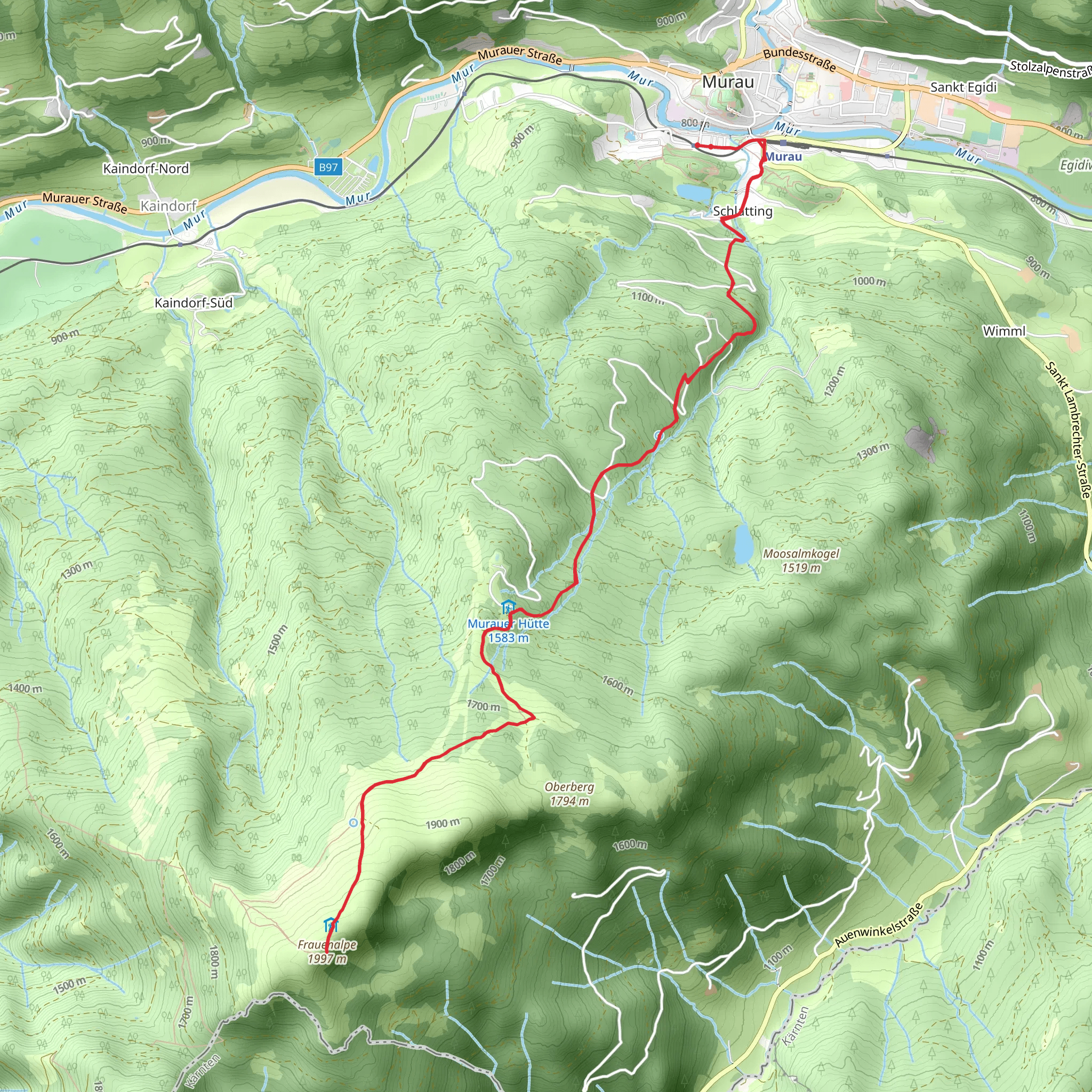 Murau - Frauenalpe mobile static map