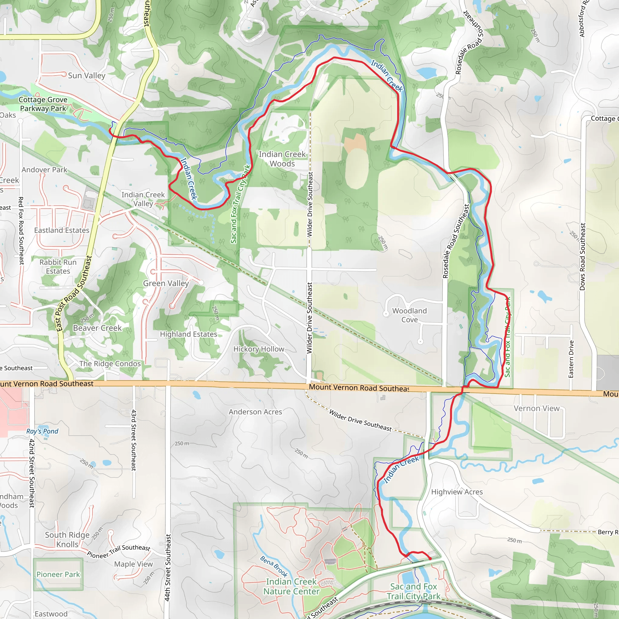 Sac and Fox Trail mobile static map