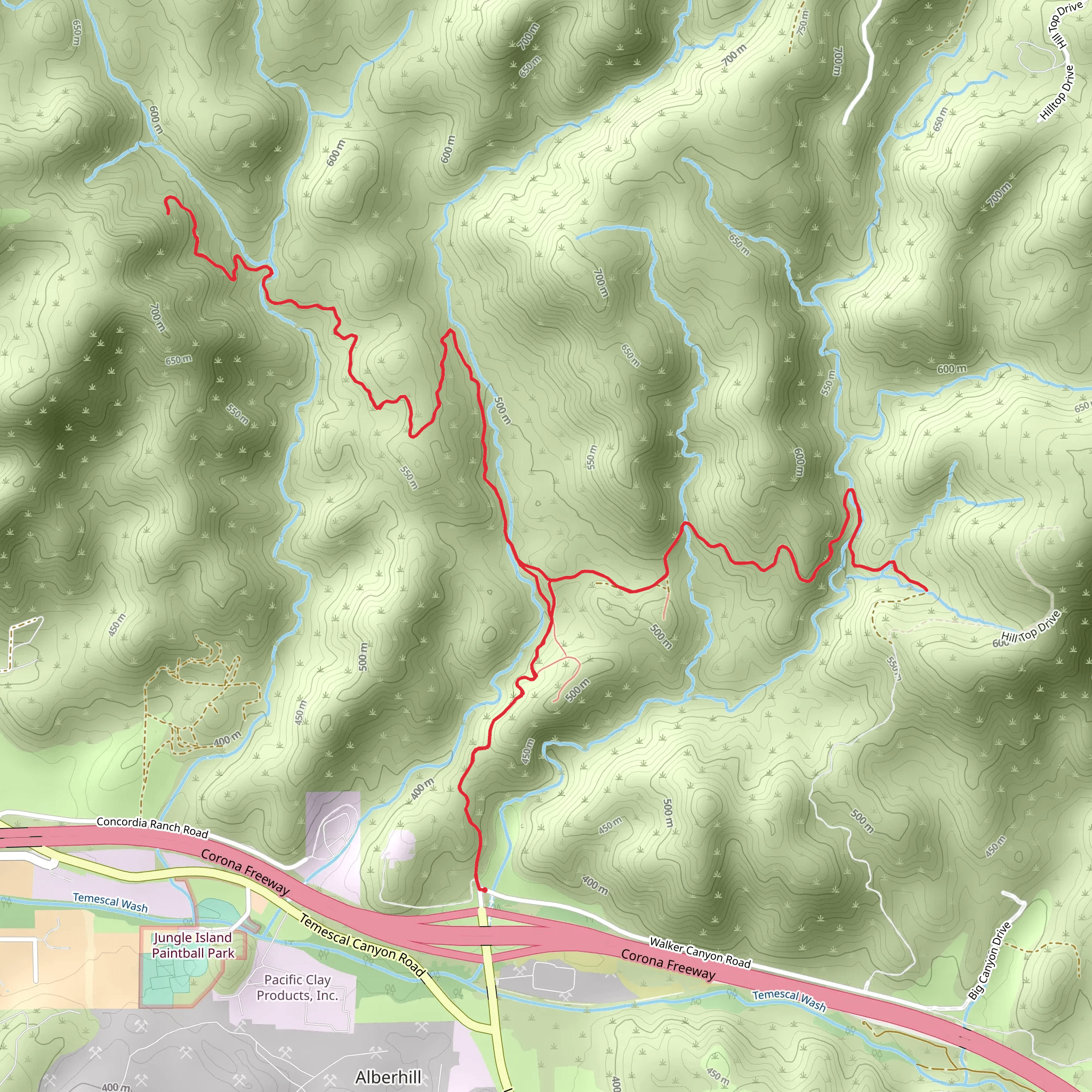 Walker Canyon mobile static map