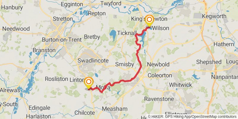 Cross Britain Way stage 8 Map