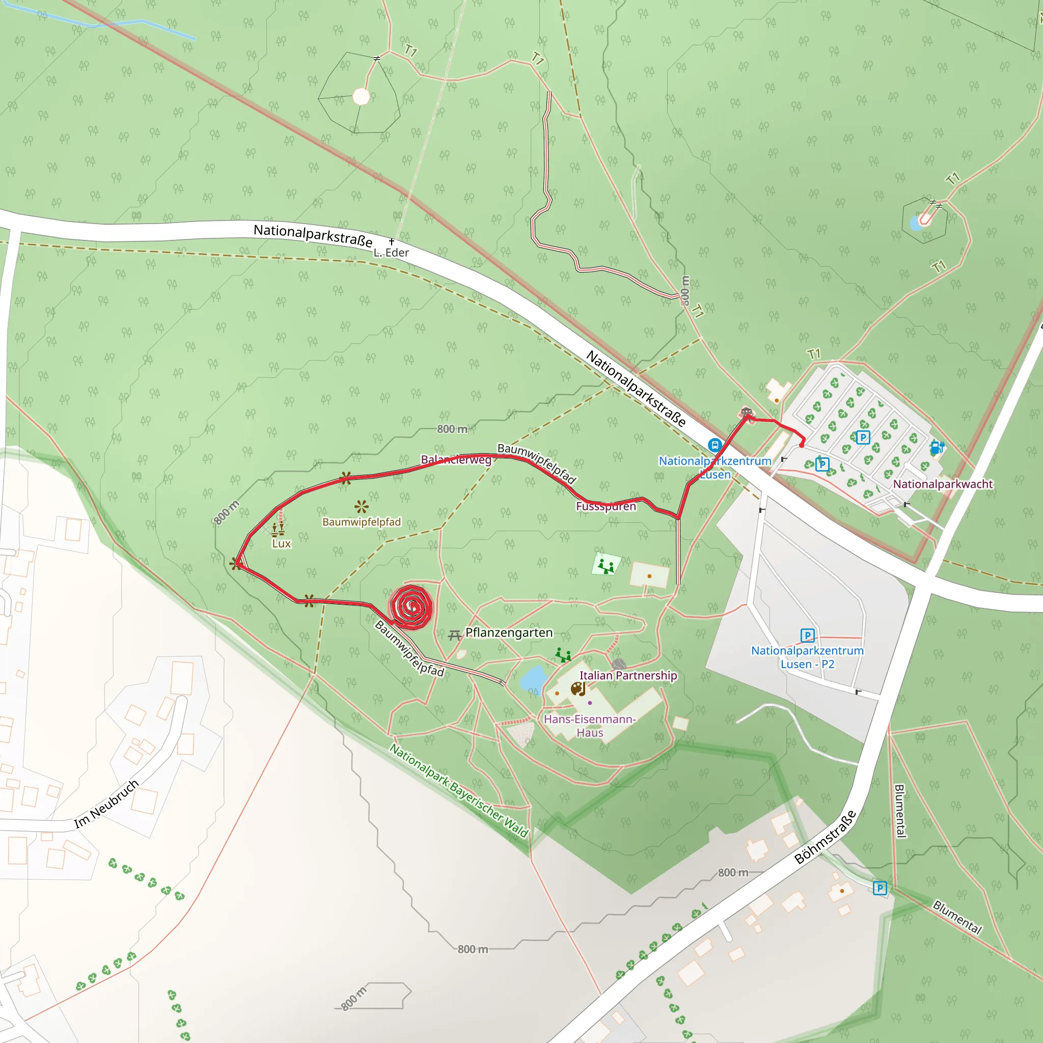 Aussichtsturm Baumwipfelpfad via Baumwipfelpfad mobile static map