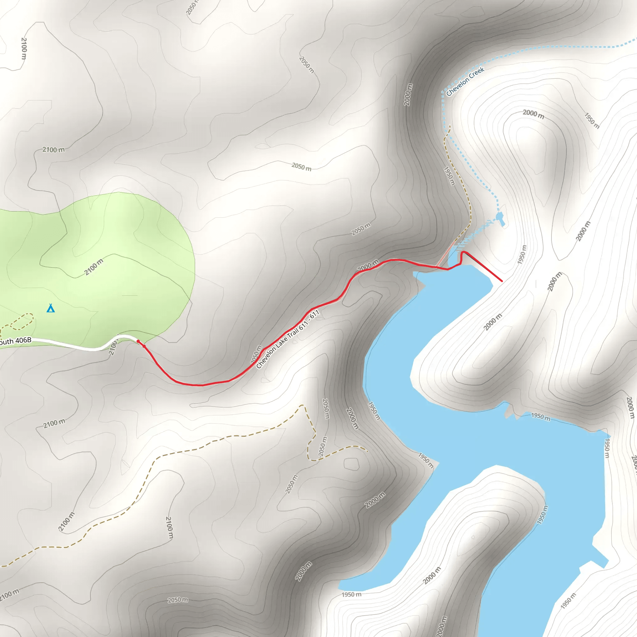 Chevelon Lake Trail mobile static map
