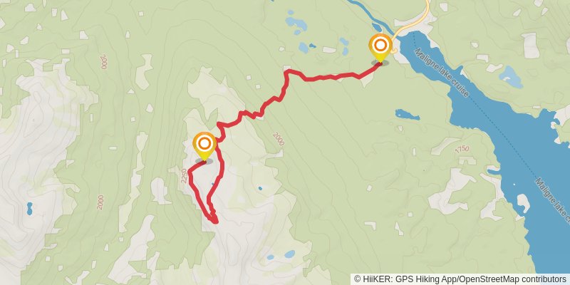 Great Divide Trail spur 1 Map