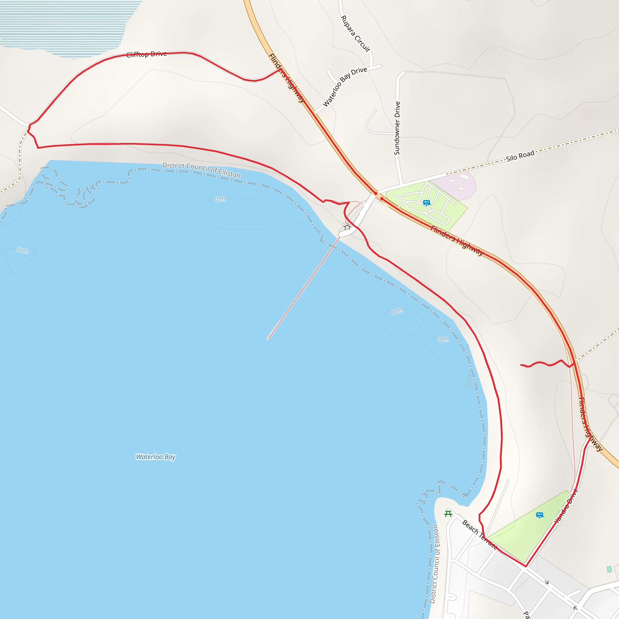 Elliston Beach Loop Track mobile static map