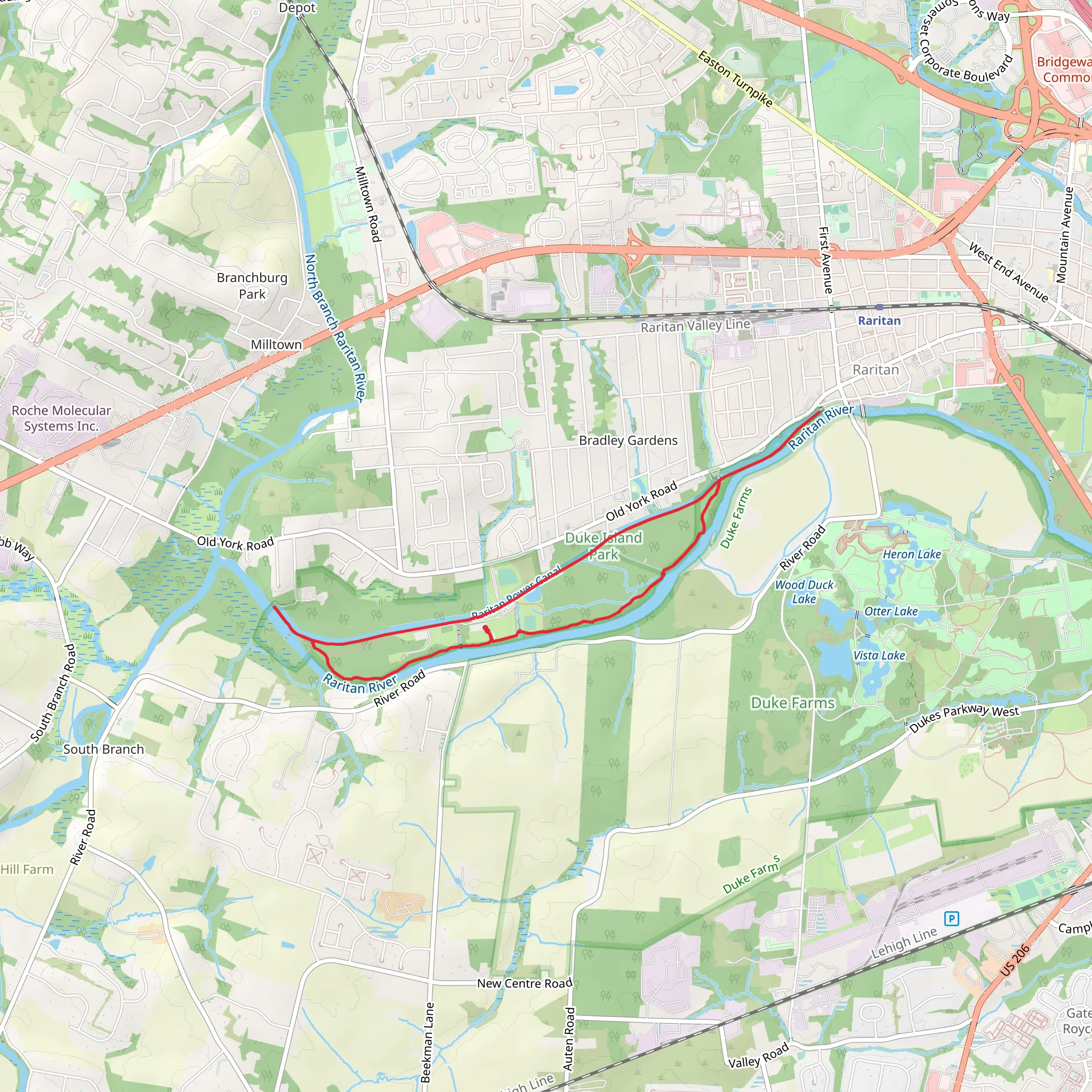 Duke Island Park Loop mobile static map