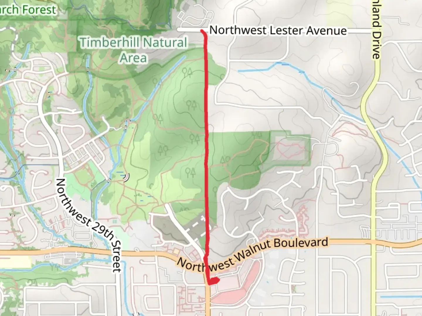 An image depicting the trail Powerline Trail and its surrounding area.