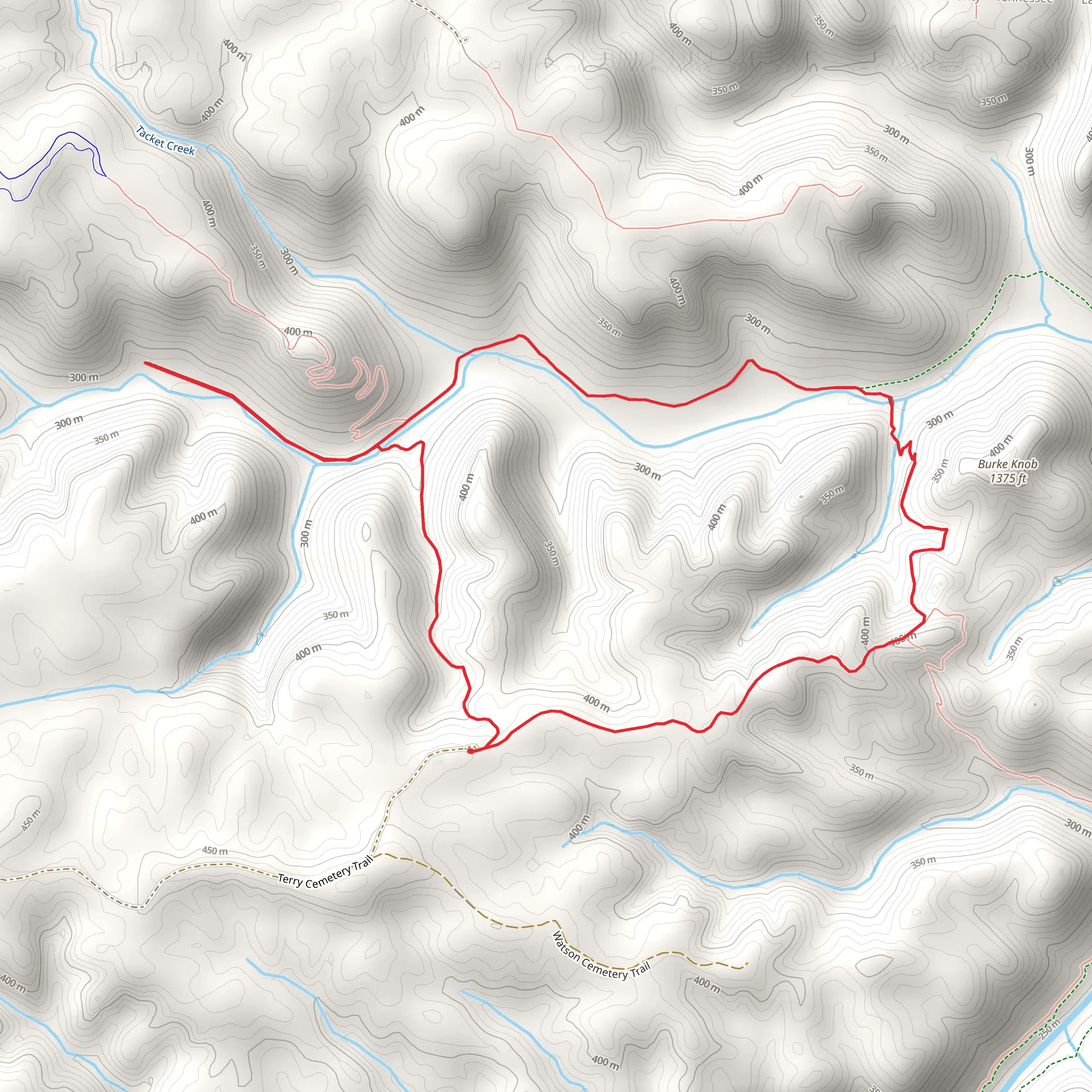 Maude's Crack Trail, John Muir Trail and Ranse Boyatt Trail mobile static map