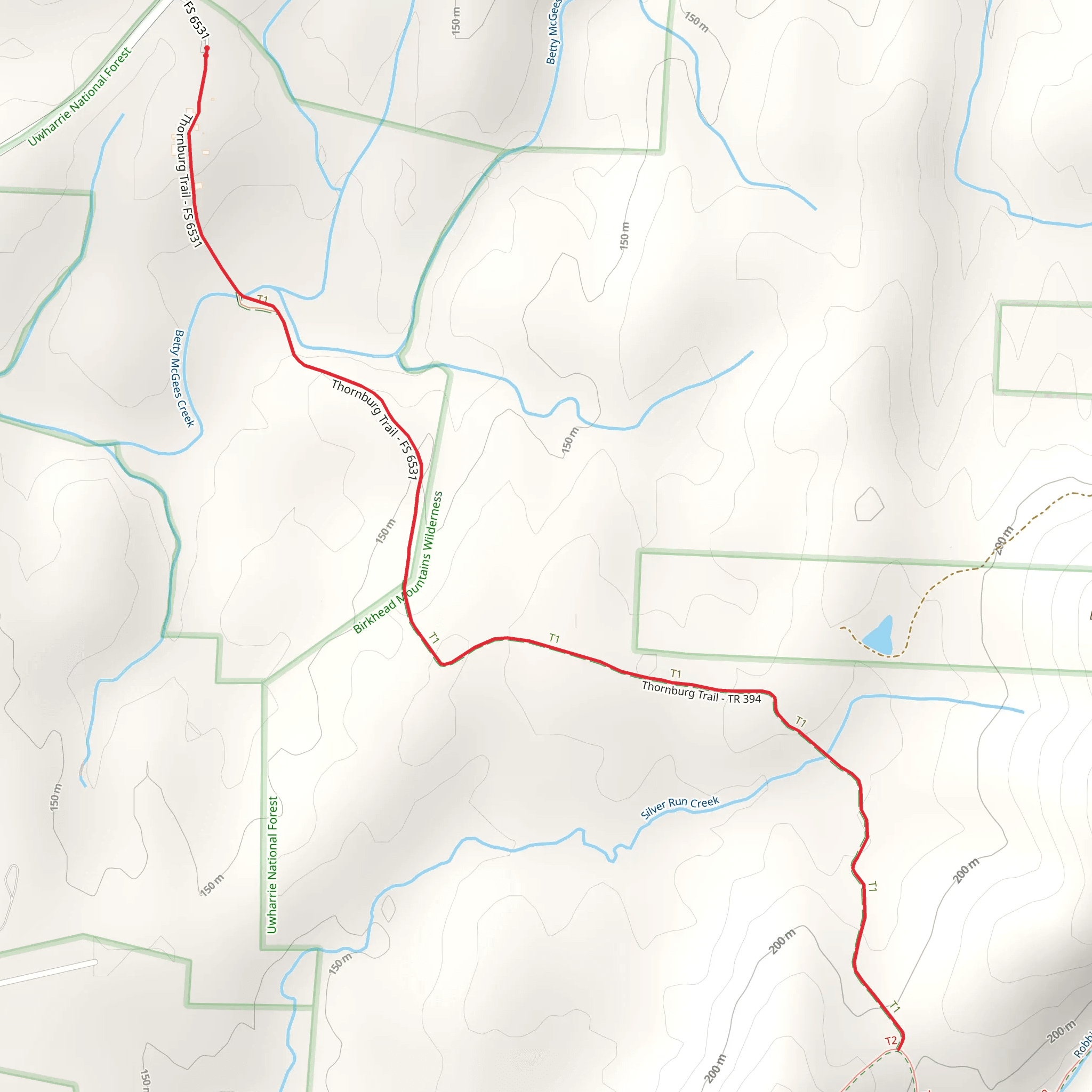 Thornburg Trail mobile static map