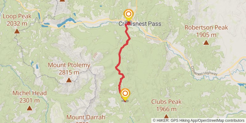 Great Divide Trail stage 9 Map