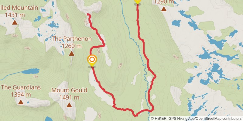 Overland Track - Julie and Darren stage 6 Map