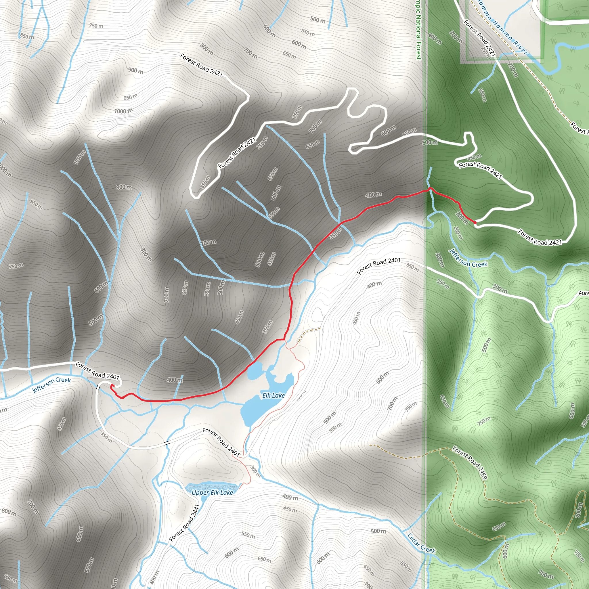 Elk Lake Trail mobile static map