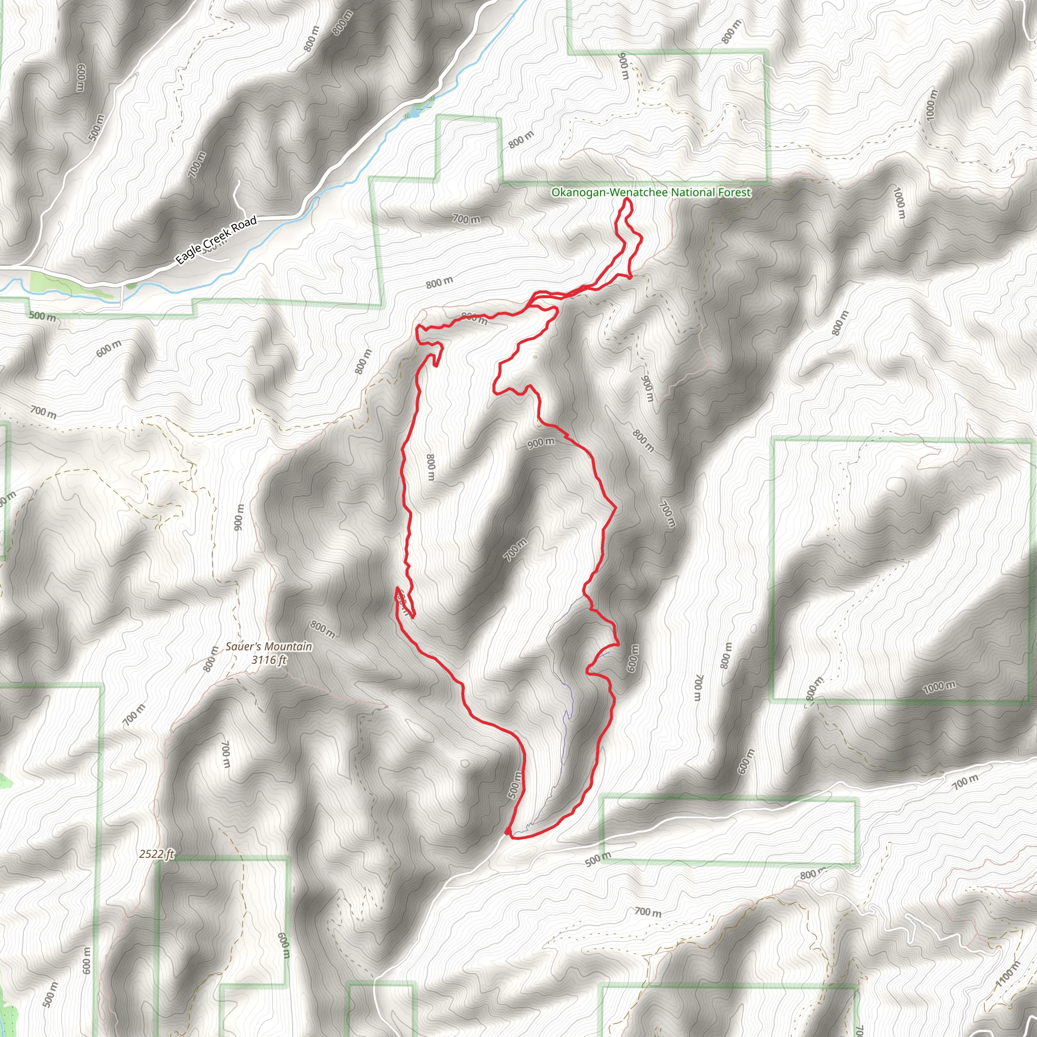 Tres Hombres Loop mobile static map
