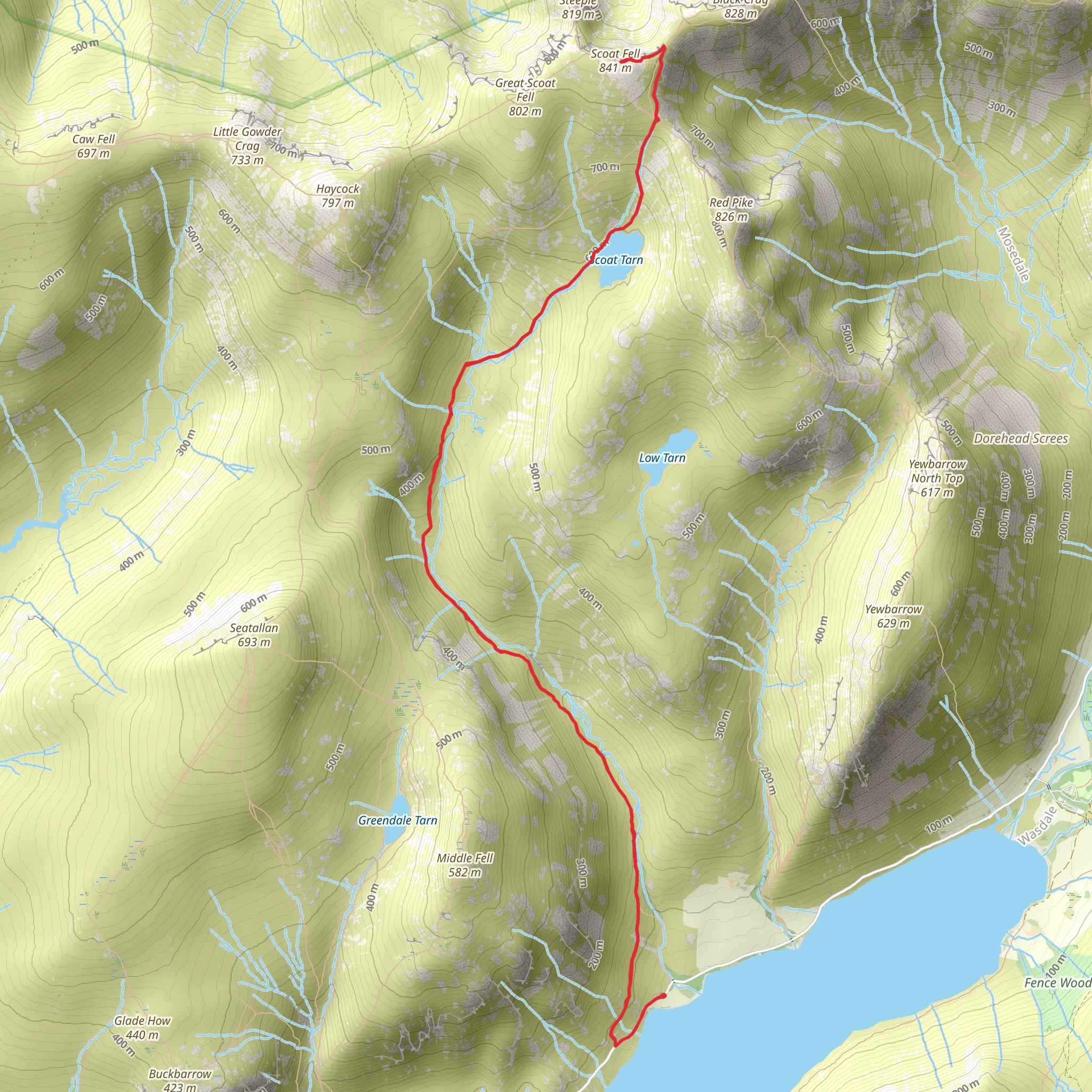 Scoat Fell mobile static map