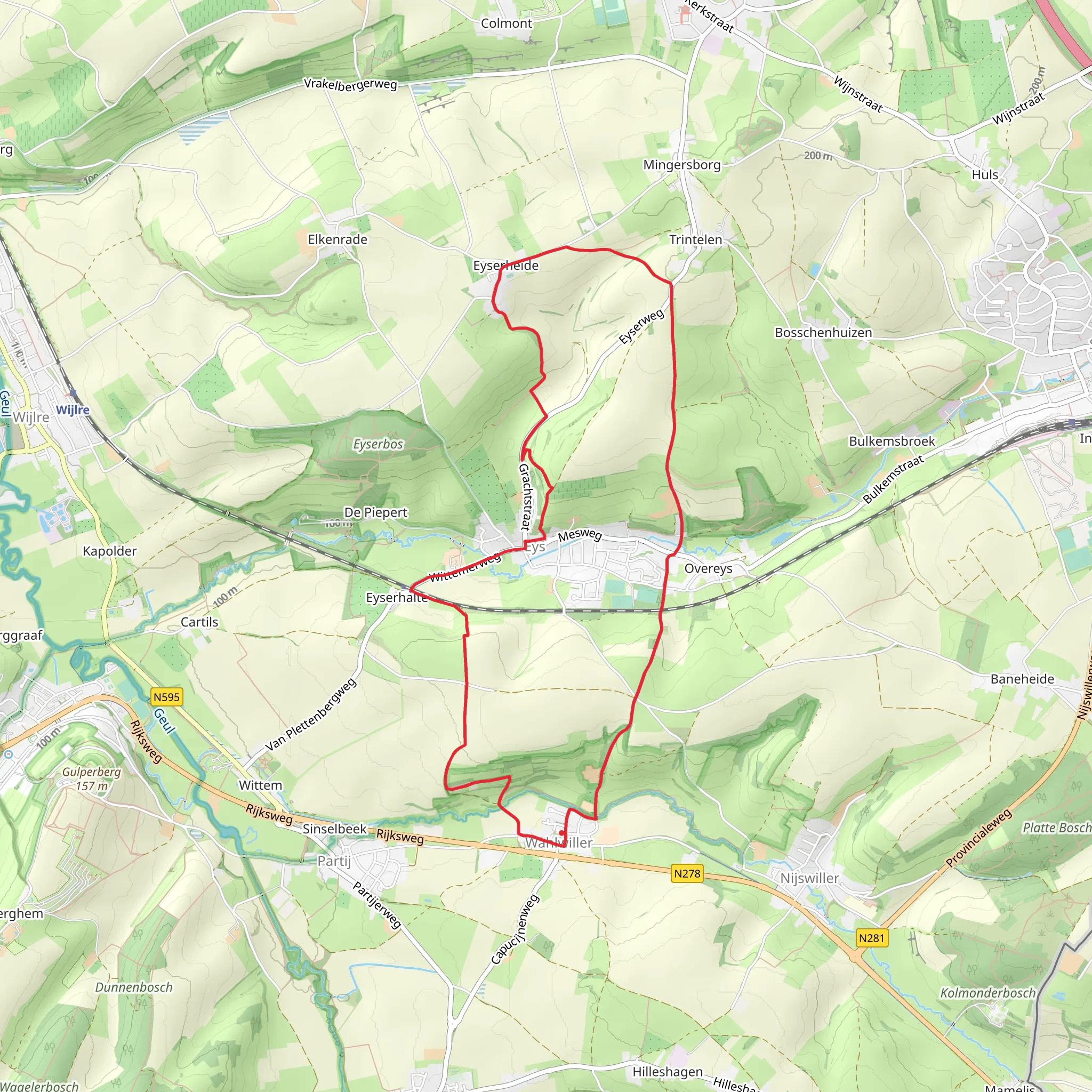 Gulpen - Wittem and Dutch Mountain Trail mobile static map