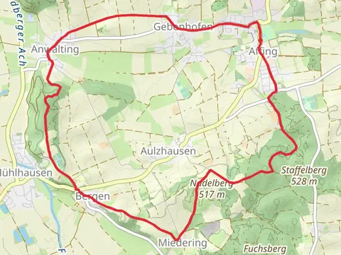 Miederinget Strasse and Vom Affinger Schloss zur Salzbergkapelle