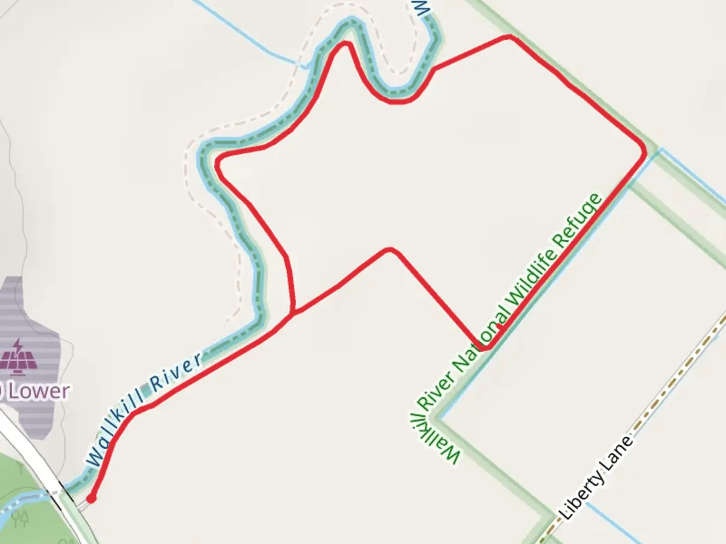 An image depicting the trail Winding Waters Trail Loop and its surrounding area.