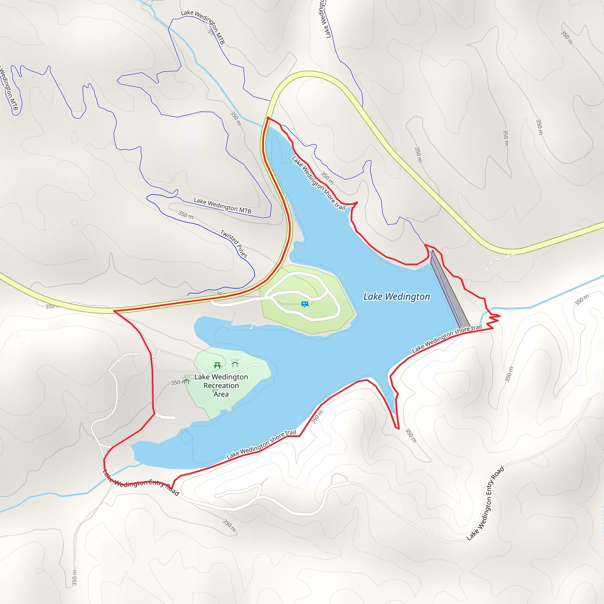 Lake Wedington Shore Loop Trail mobile static map