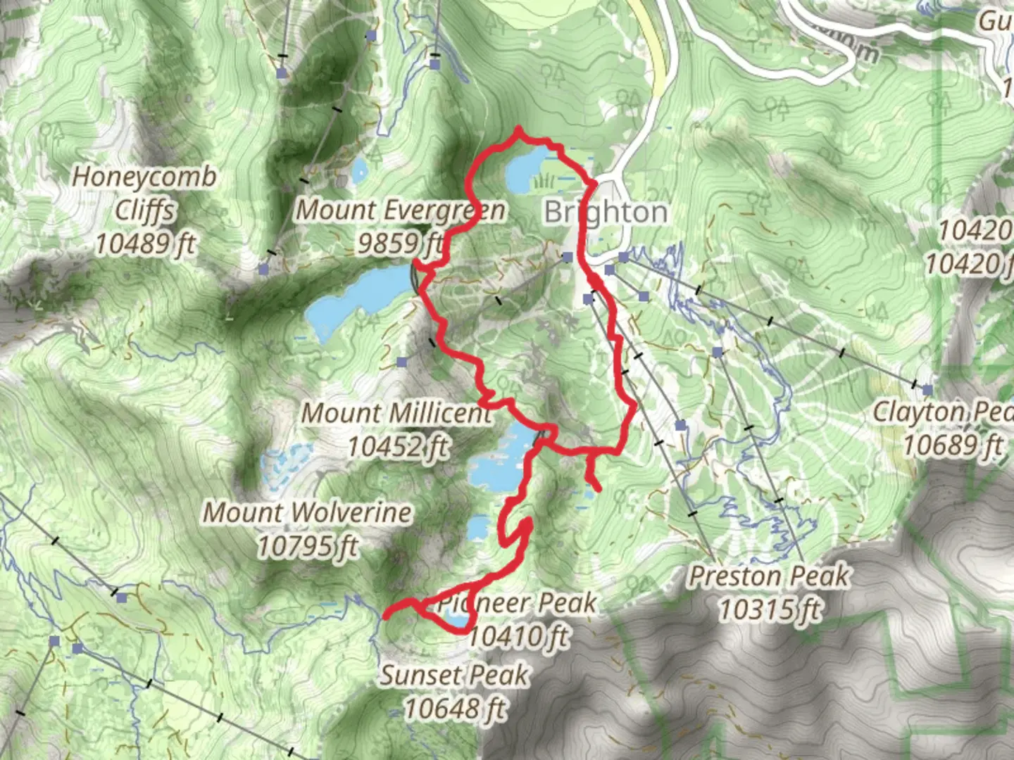 An image depicting the trail Silver Lake Nature Trail and Catherines Pass Trail and its surrounding area.