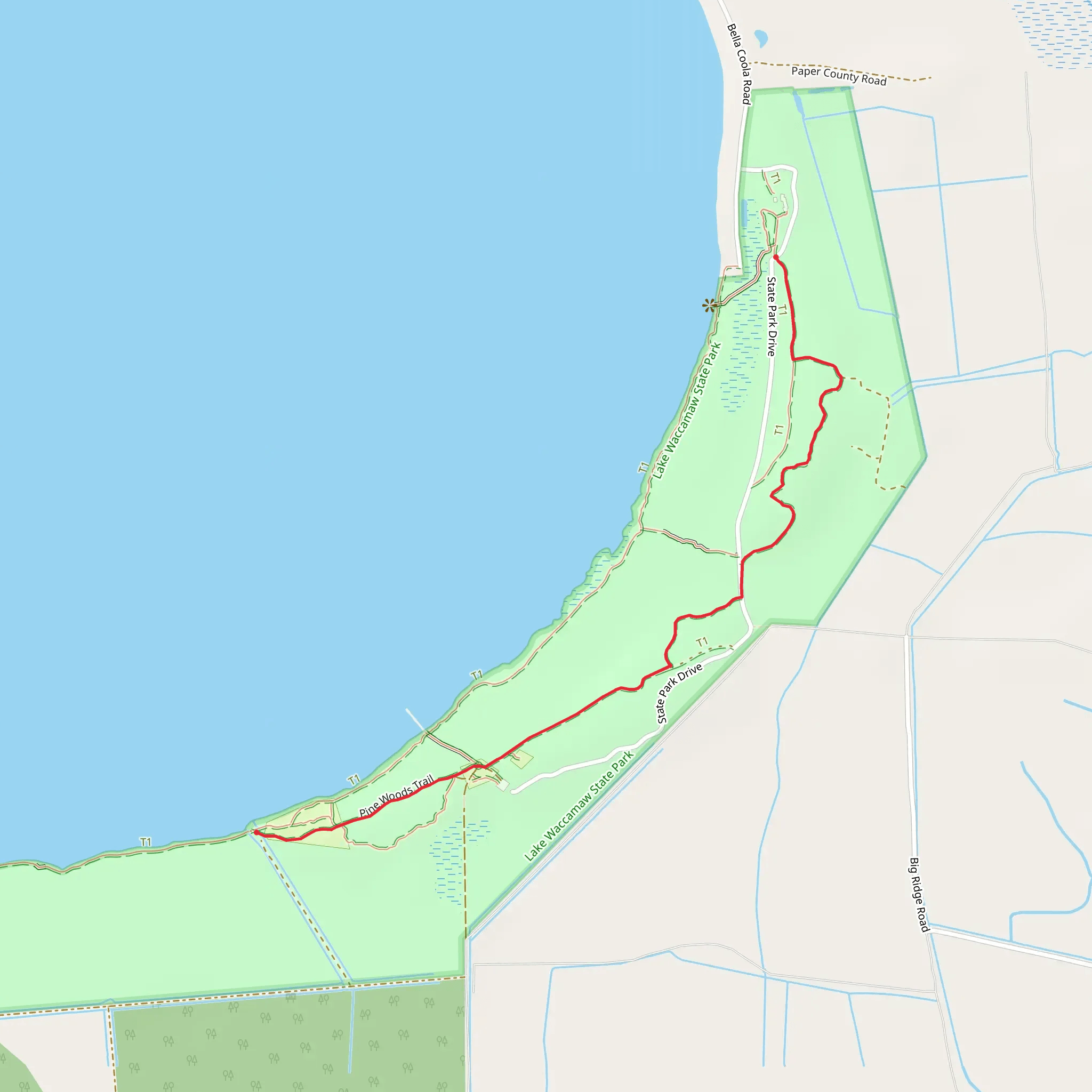 Pine Woods Trail mobile static map