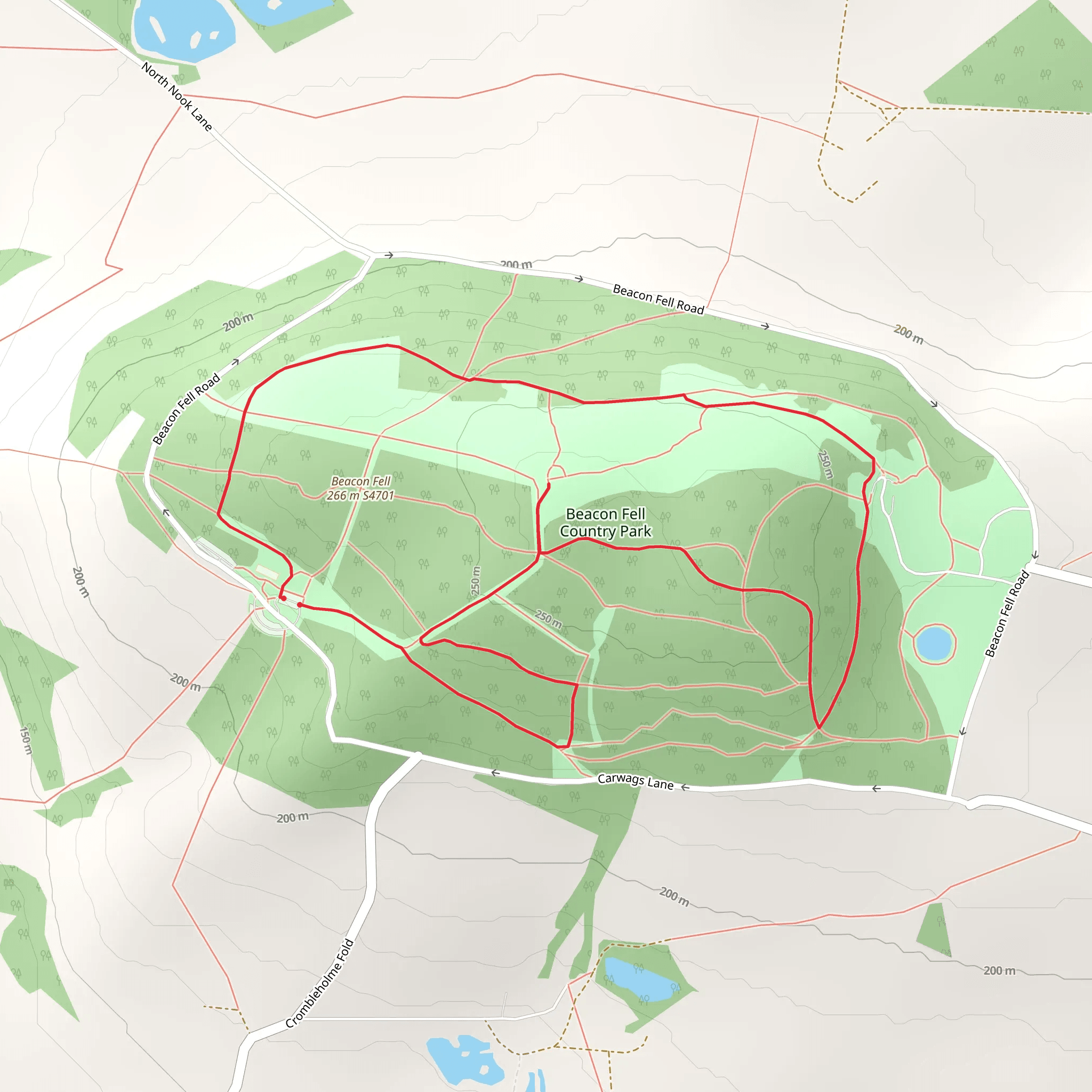 Beacon Fell Country Park mobile static map
