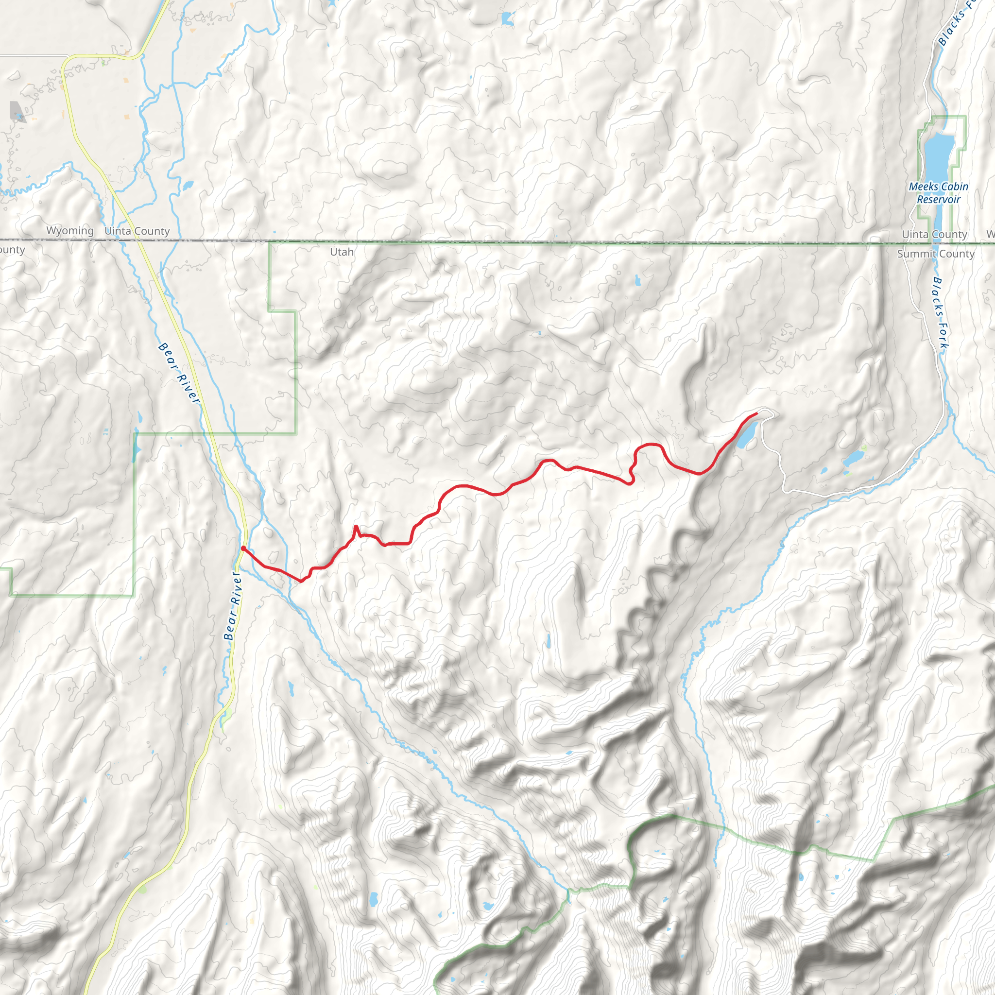 Fish Lake and Elizabeth Pass via North Slope Road mobile static map