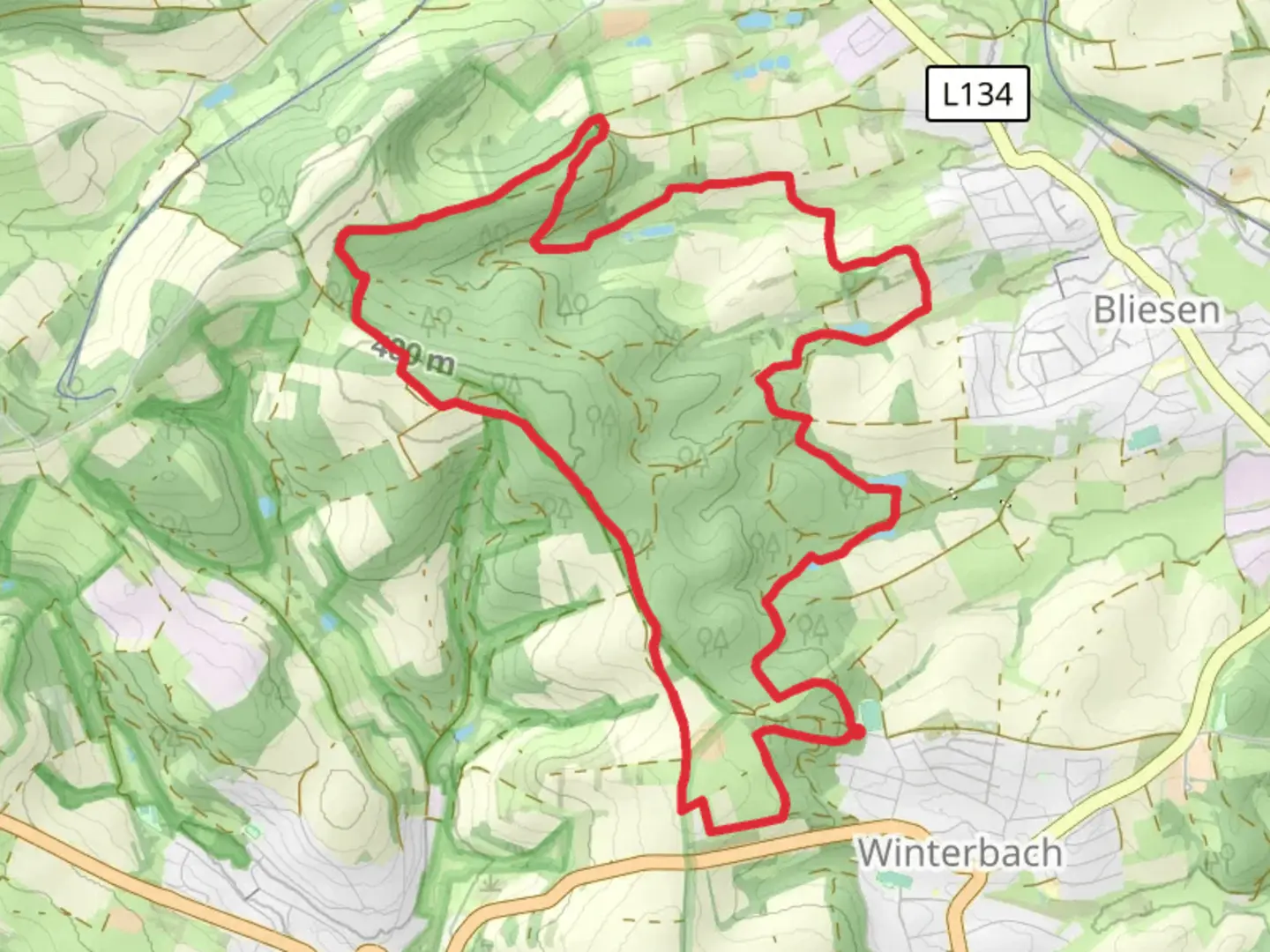 An image depicting the trail 5 - Weiher Tour and its surrounding area.