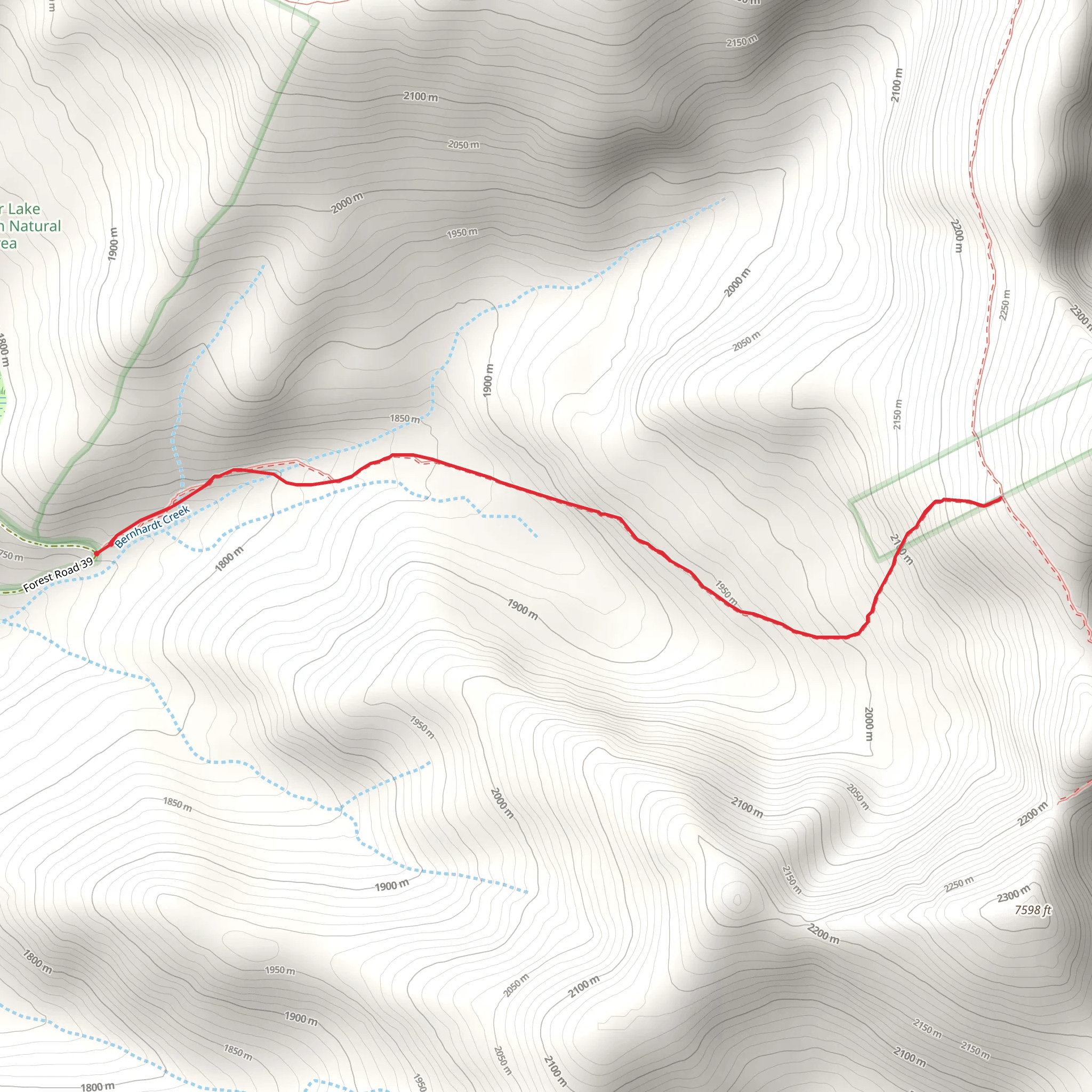 Bernhardt Mine Trail mobile static map