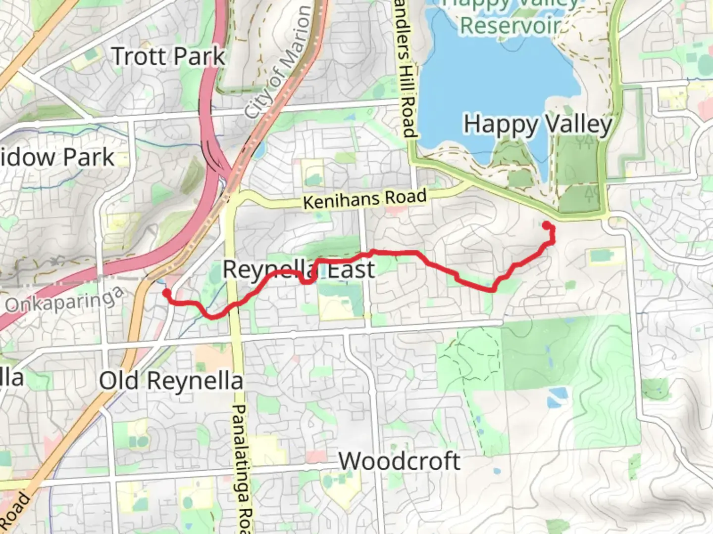 An image depicting the trail Field River Linear Trail and its surrounding area.