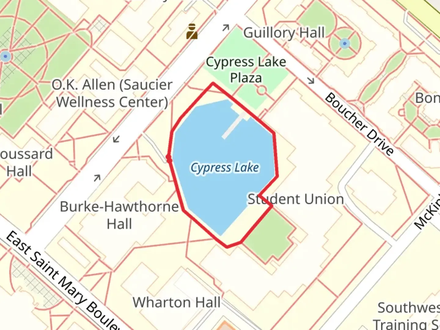 An image depicting the trail Cypress Lake Loop and its surrounding area.