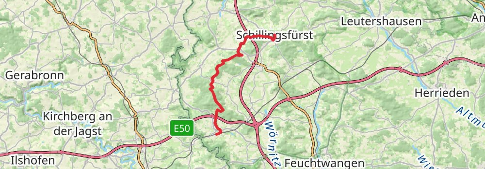 Europäischer Wasserscheideweg stage 5 Map
