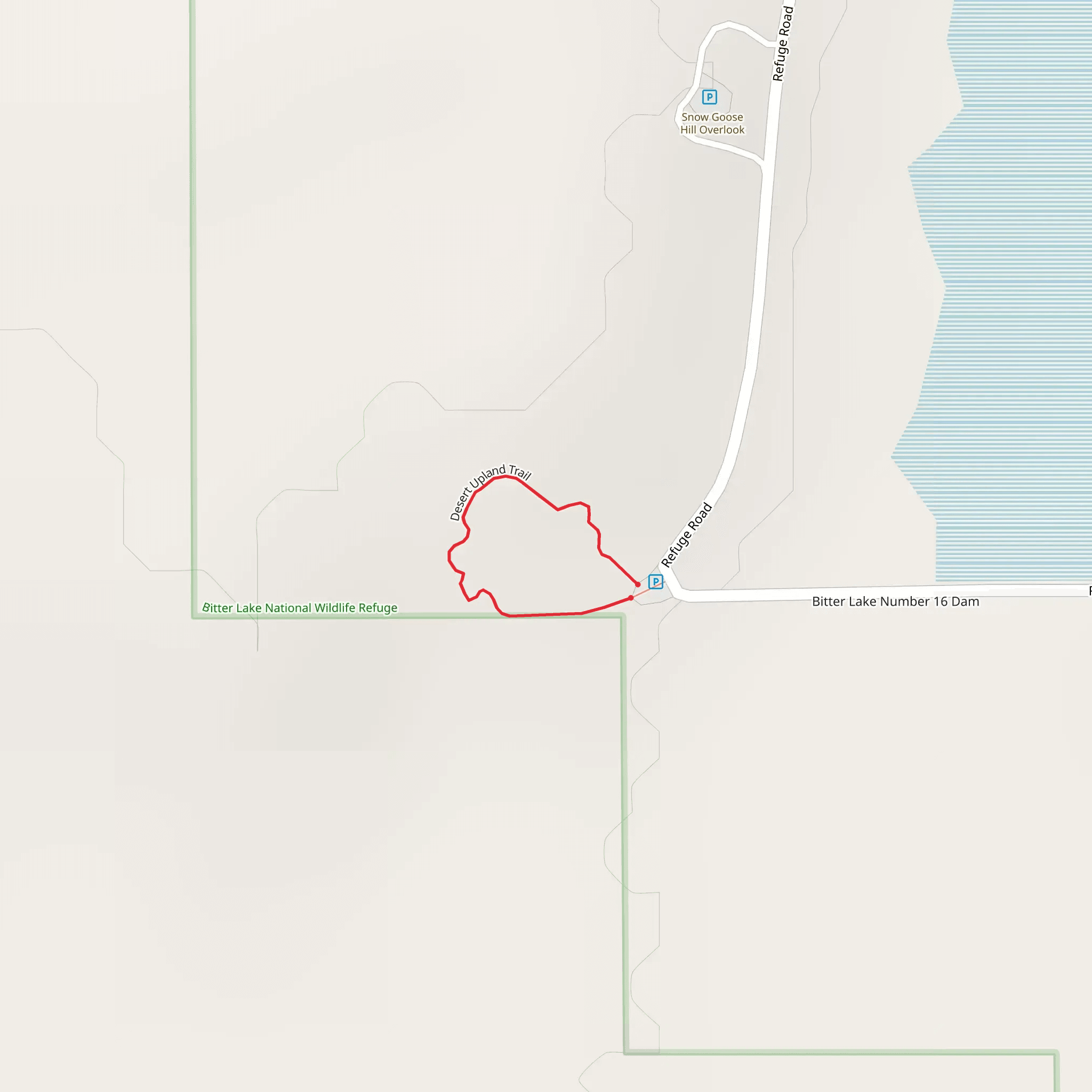 Desert Upland Loop Trail mobile static map