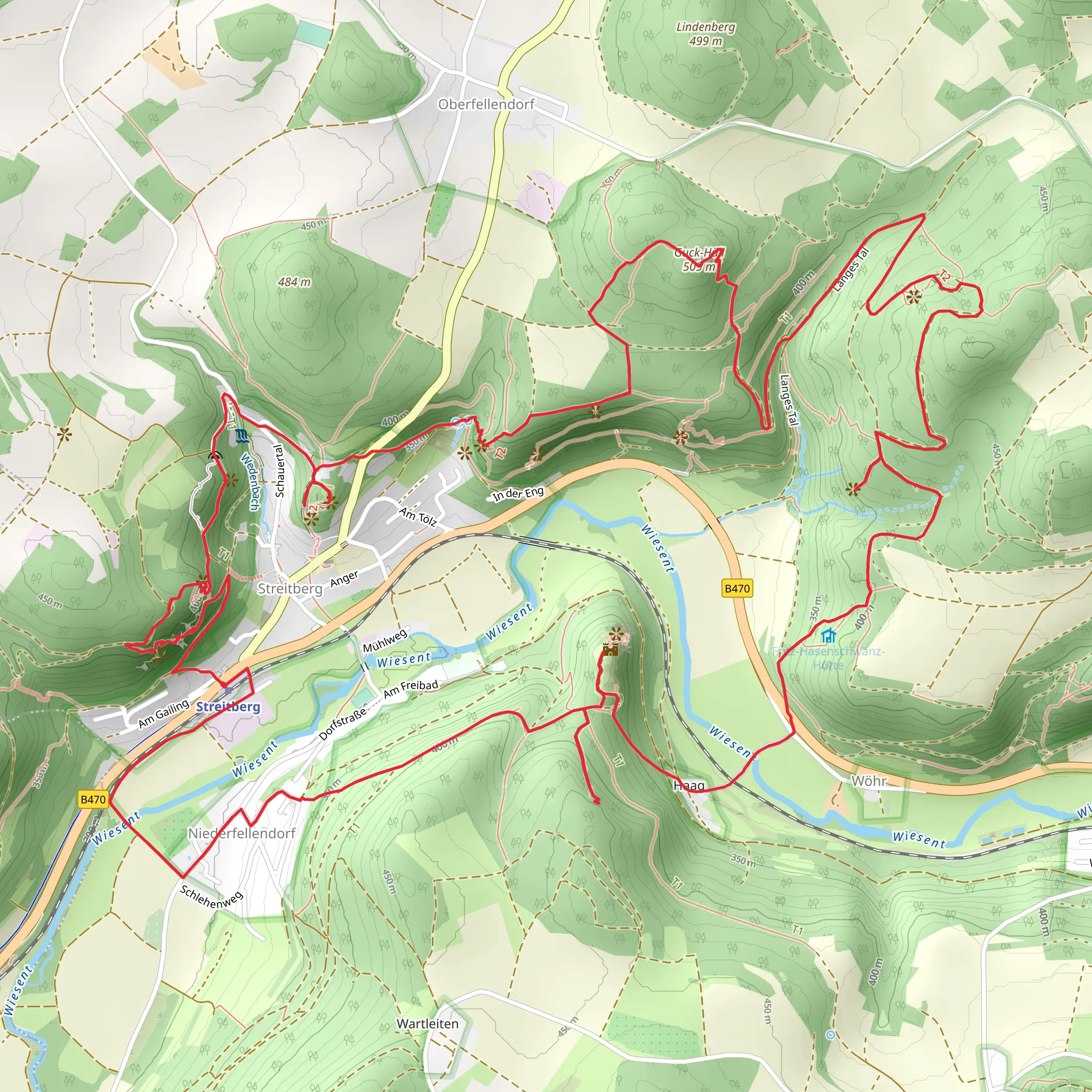 Binghohle, Kirchenweghohle, Schwingbogen and Neideck Castle Loop mobile static map