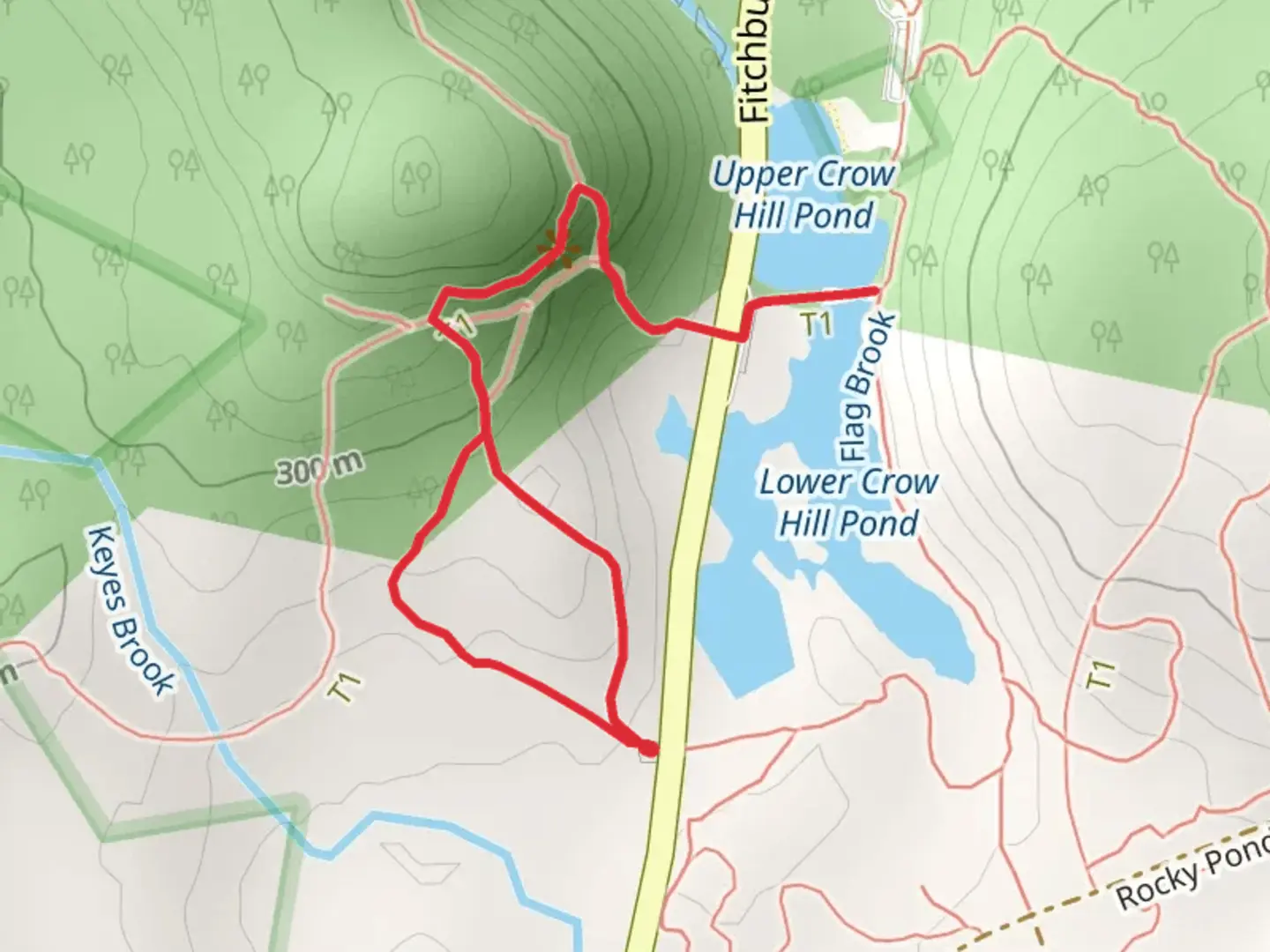 An image depicting the trail Crow Hill Trail and its surrounding area.