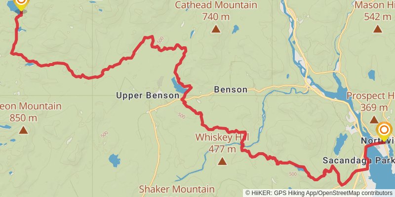 Northville - Placid Trail stage 11 Map