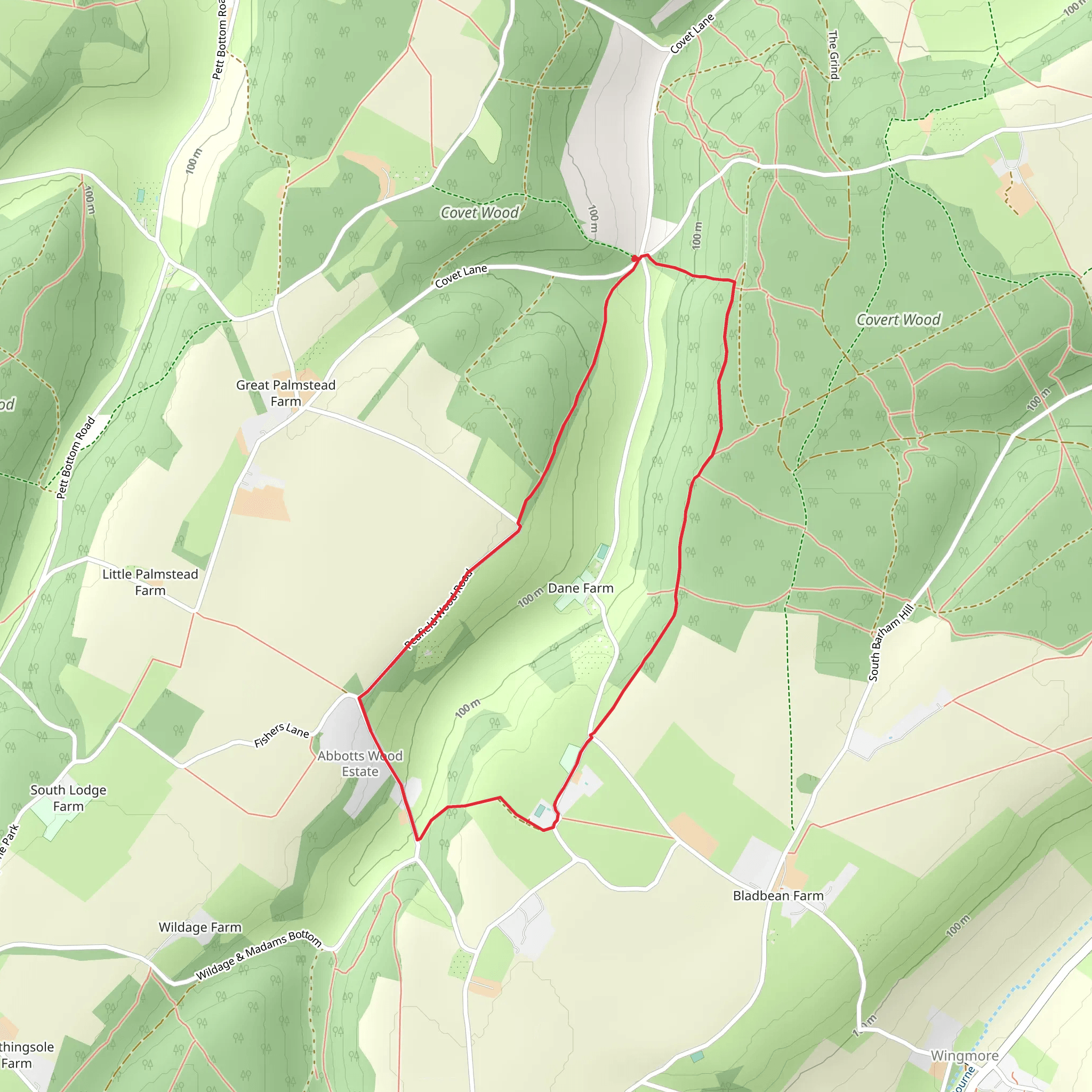 Old Bladbean Stud Gardens Loop mobile static map