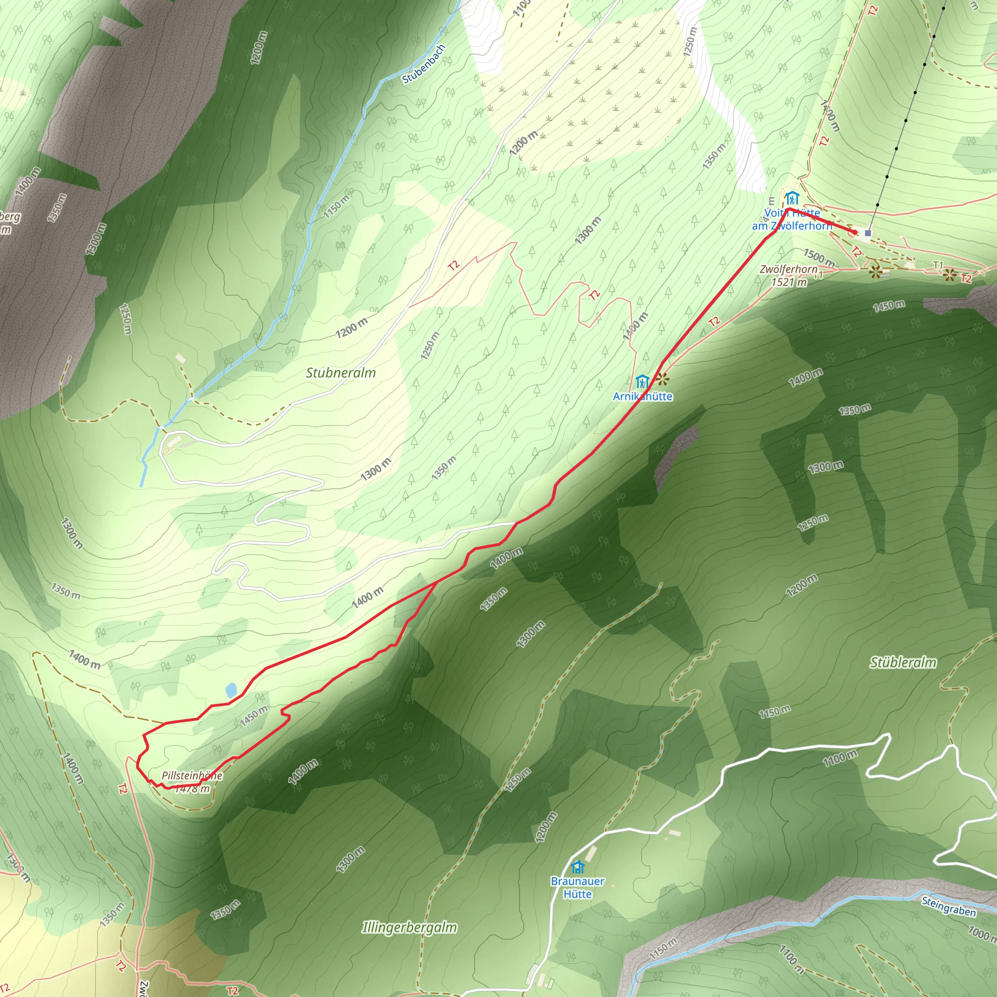 Pillstein Panorama Loop Path mobile static map