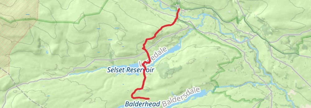 Lunedale and Baldersdale - Teesdale Challenge Walk stage 2 Map