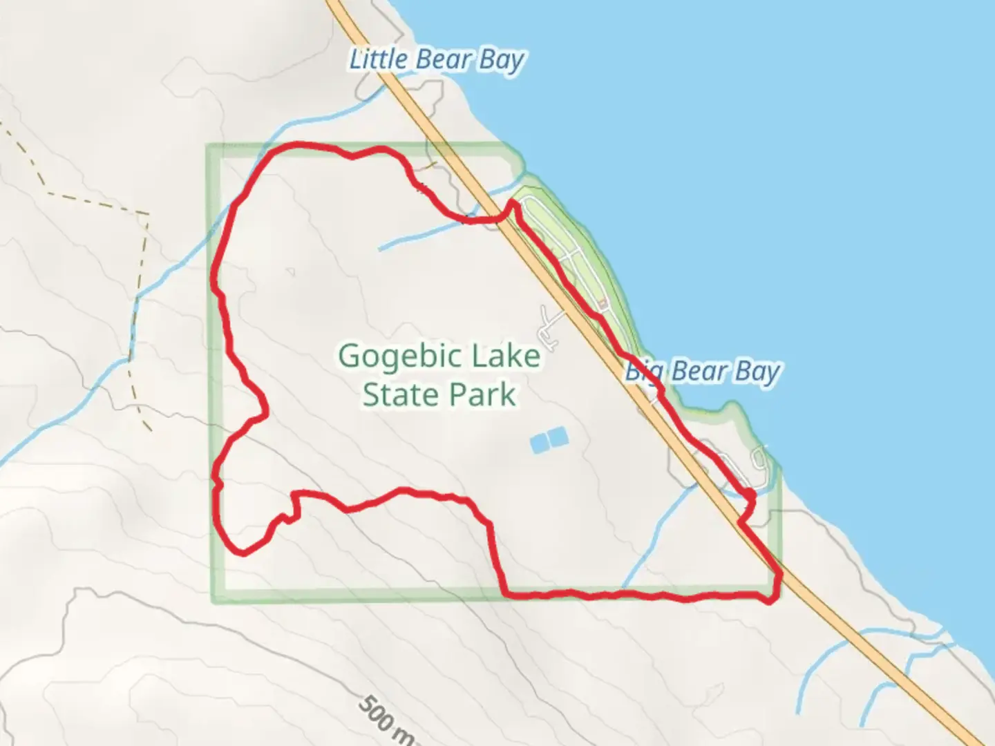 An image depicting the trail Forest Loop Trail and its surrounding area.